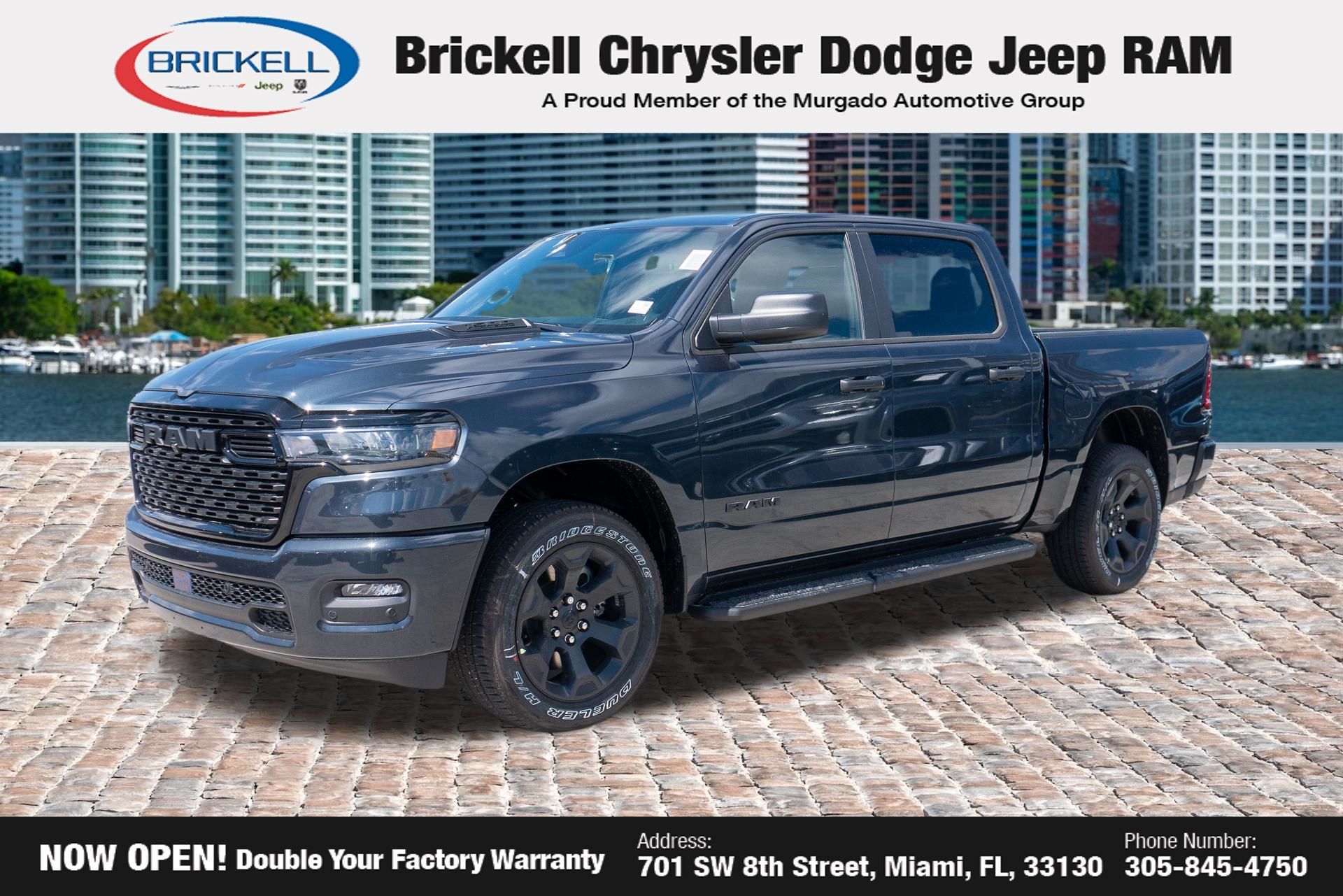 Forged Blue Metallic 2026 RAM 1500 Pickup Truck Four-Wheel Drive 8-Speed Automatic