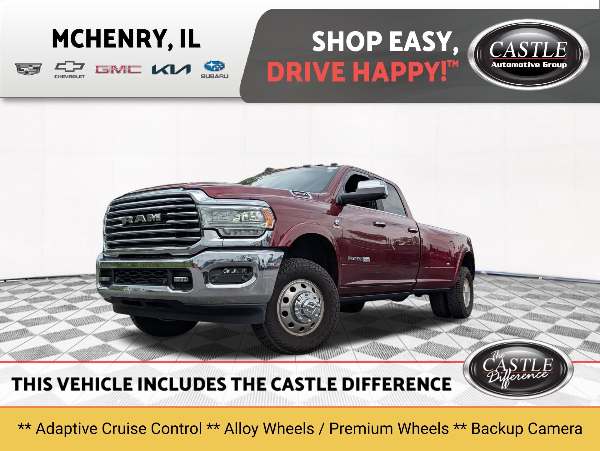 Delmonico Red Pearlcoat 2022 RAM 3500 Pickup Truck Four-Wheel Drive 6-Speed Automatic