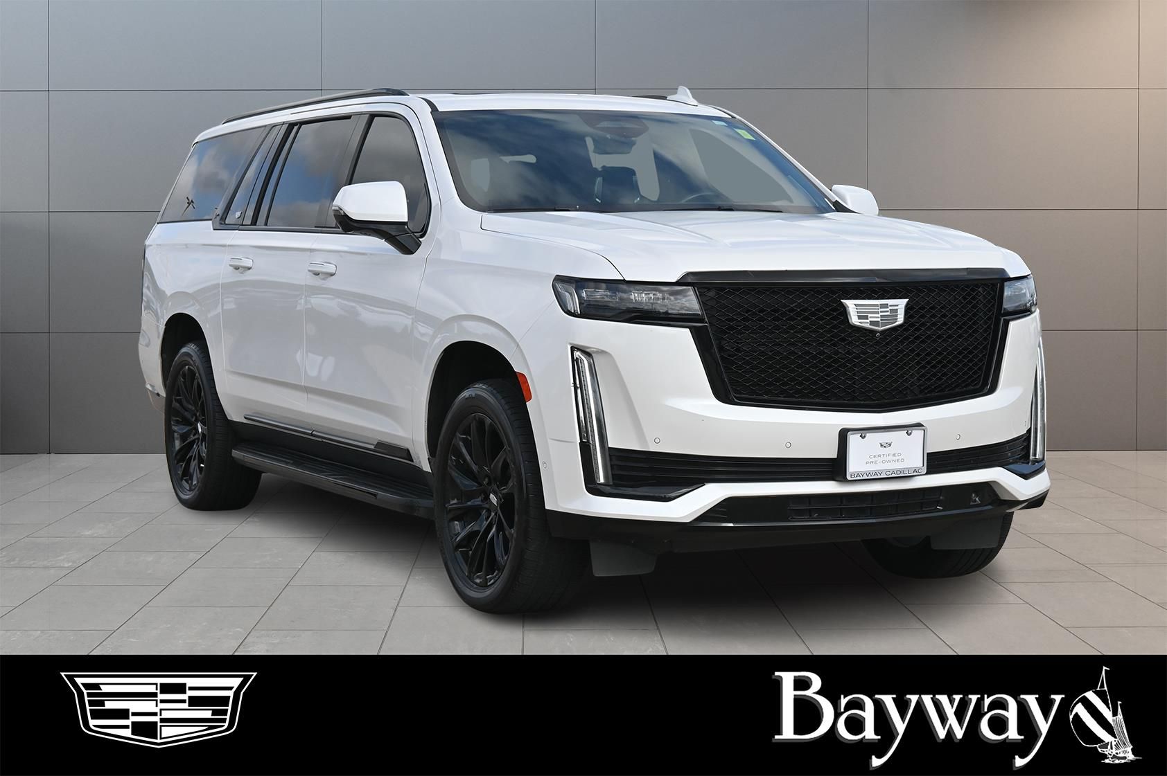 2022 Cadillac Escalade ESV Sport Platinum White at DeMontrond Automotive Group