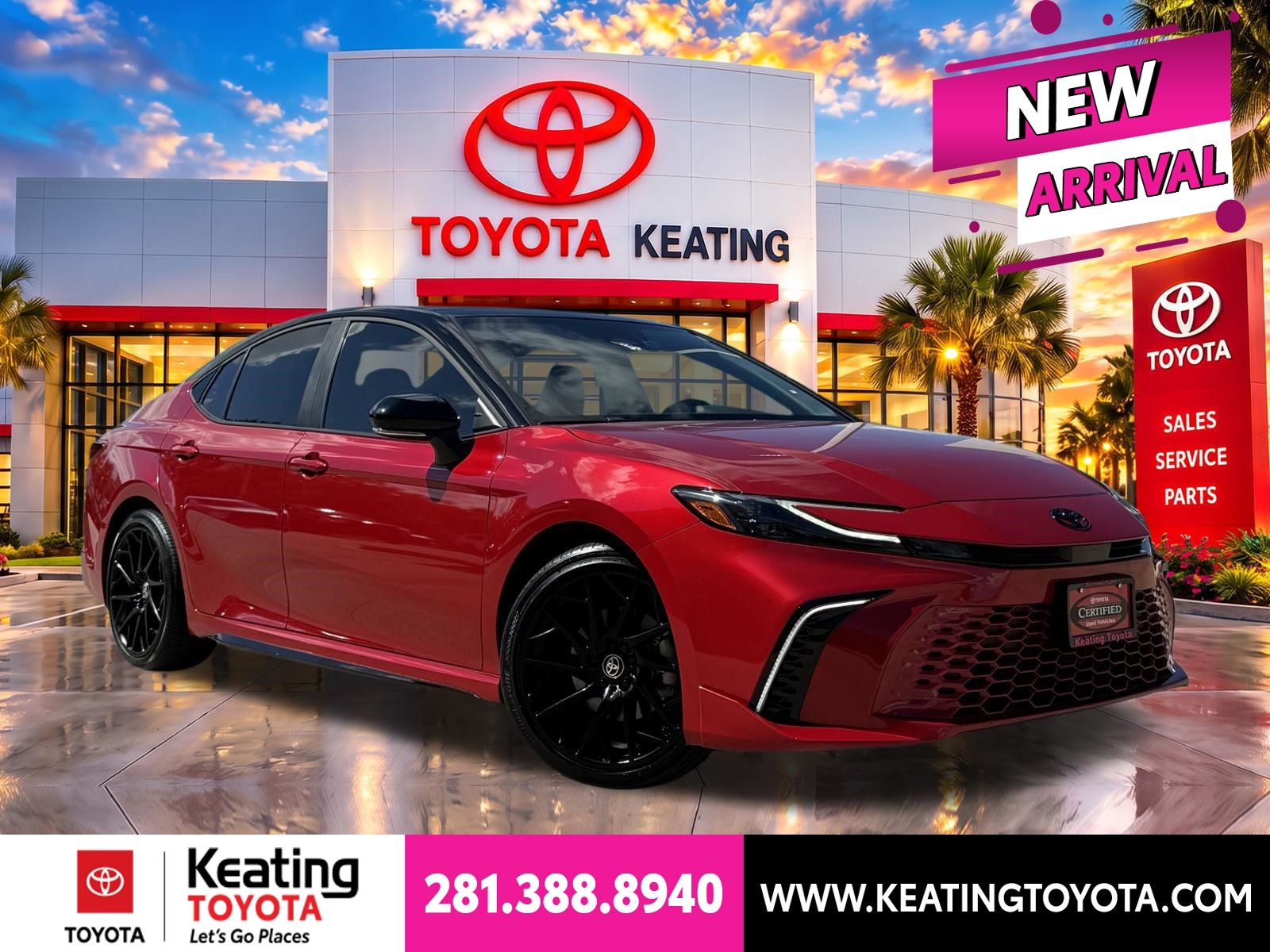 Midnight Black Metallic 2026 Toyota Camry Sedan Front-Wheel Drive Continuously Variable Transmission