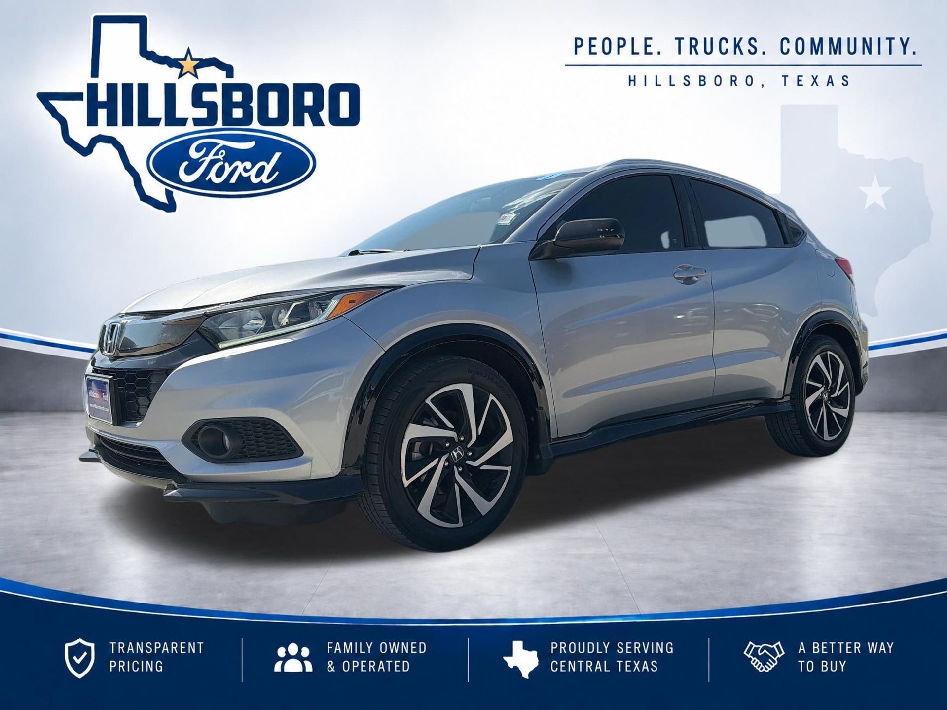 Lunar Silver Metallic 2019 Honda HR-V SUV / Crossover Front-Wheel Drive Continuously Variable Transmission