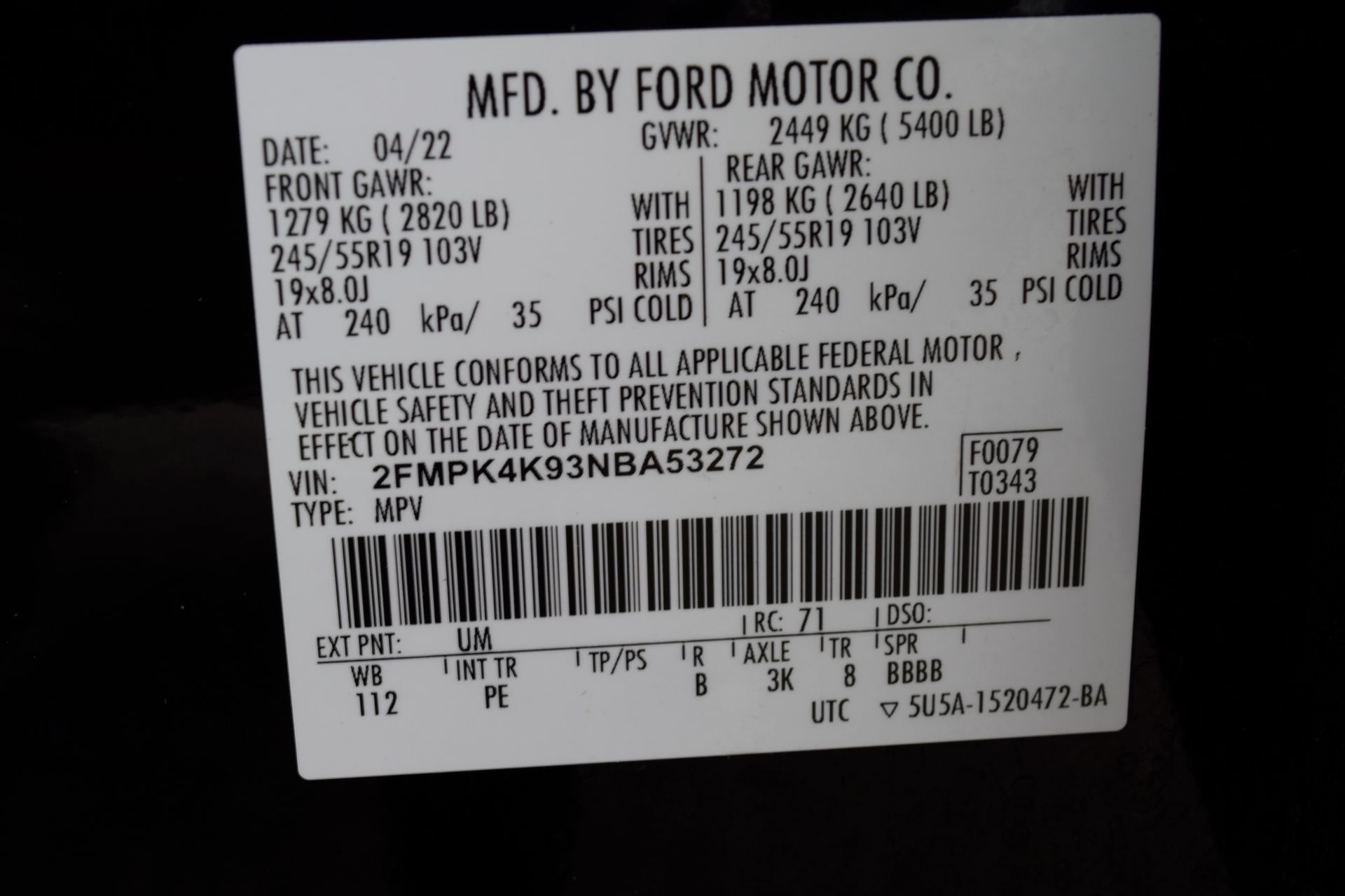 2022 Ford Edge Titanium Black at Toyota of Victoria
