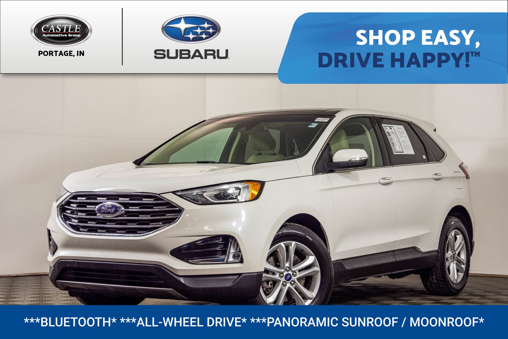 White Metallic 2020 Ford Edge SUV / Crossover All-Wheel Drive 8-Speed Automatic