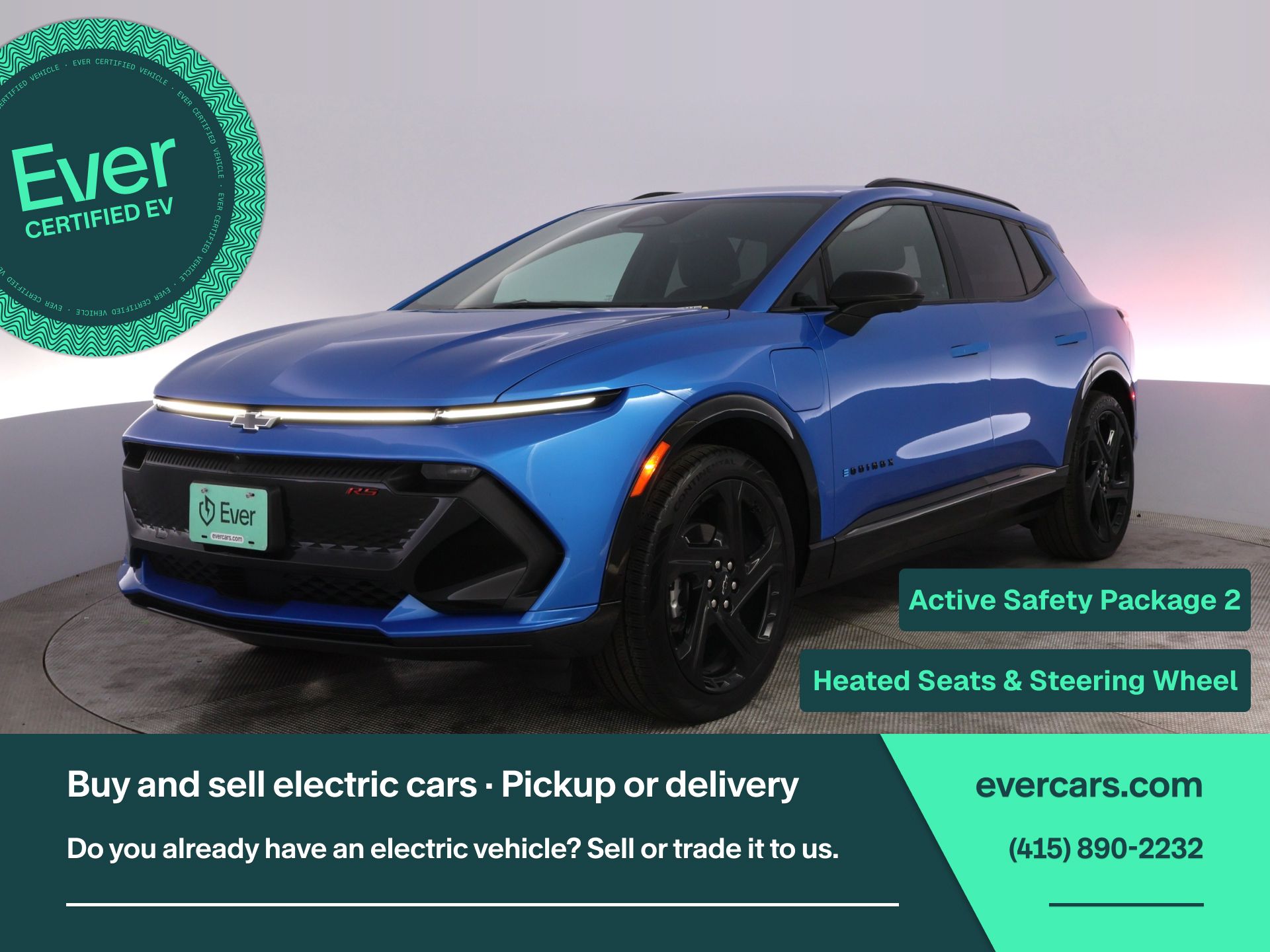 Riptide Blue Metallic 2025 Chevrolet Equinox EV SUV / Crossover Front-Wheel Drive 1-Speed Automatic