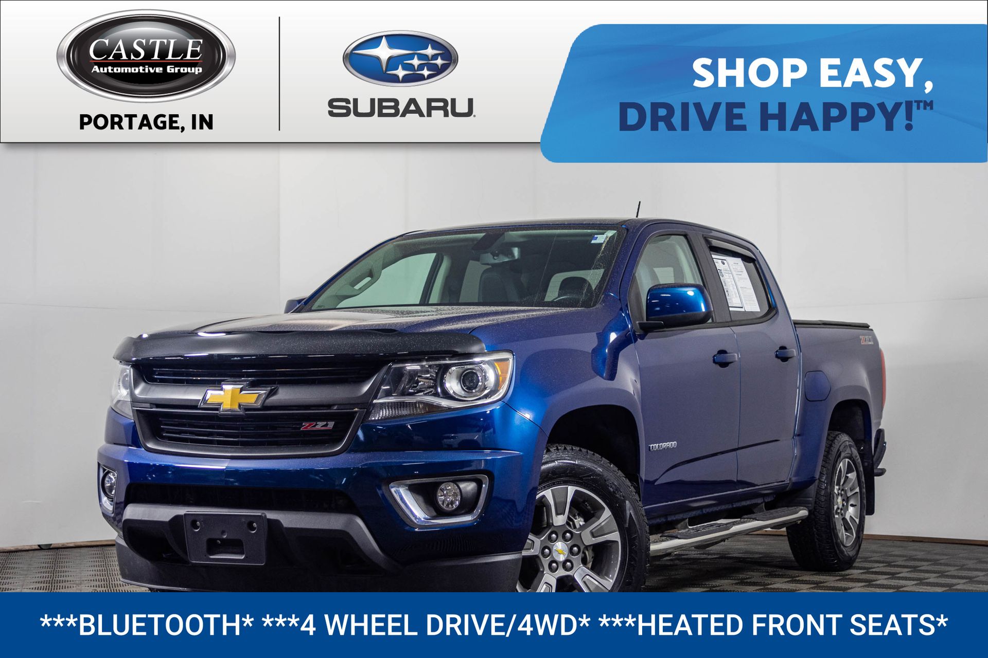 Pacific Blue Metallic 2019 Chevrolet Colorado Z71 Crew Cab 4WD Pickup Truck Four-Wheel Drive 8-Speed Automatic