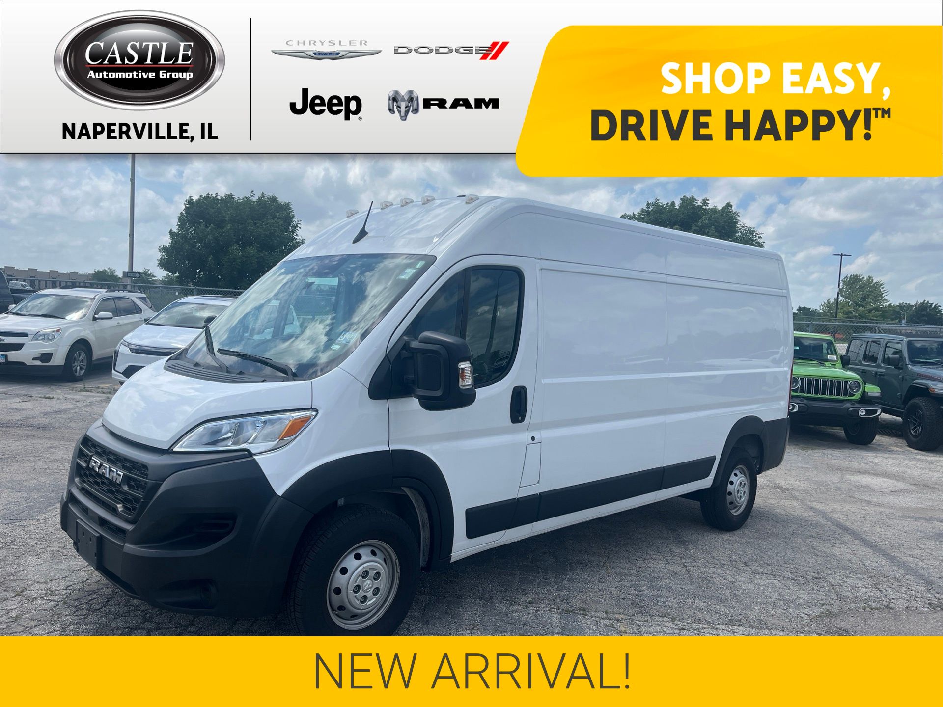 Bright White Clearcoat 2023 RAM ProMaster Van Front-Wheel Drive 9-Speed Automatic