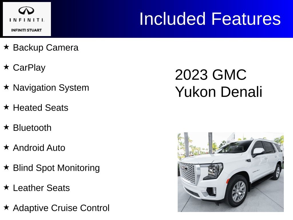 used 2023 GMC Yukon car, priced at $65,400
