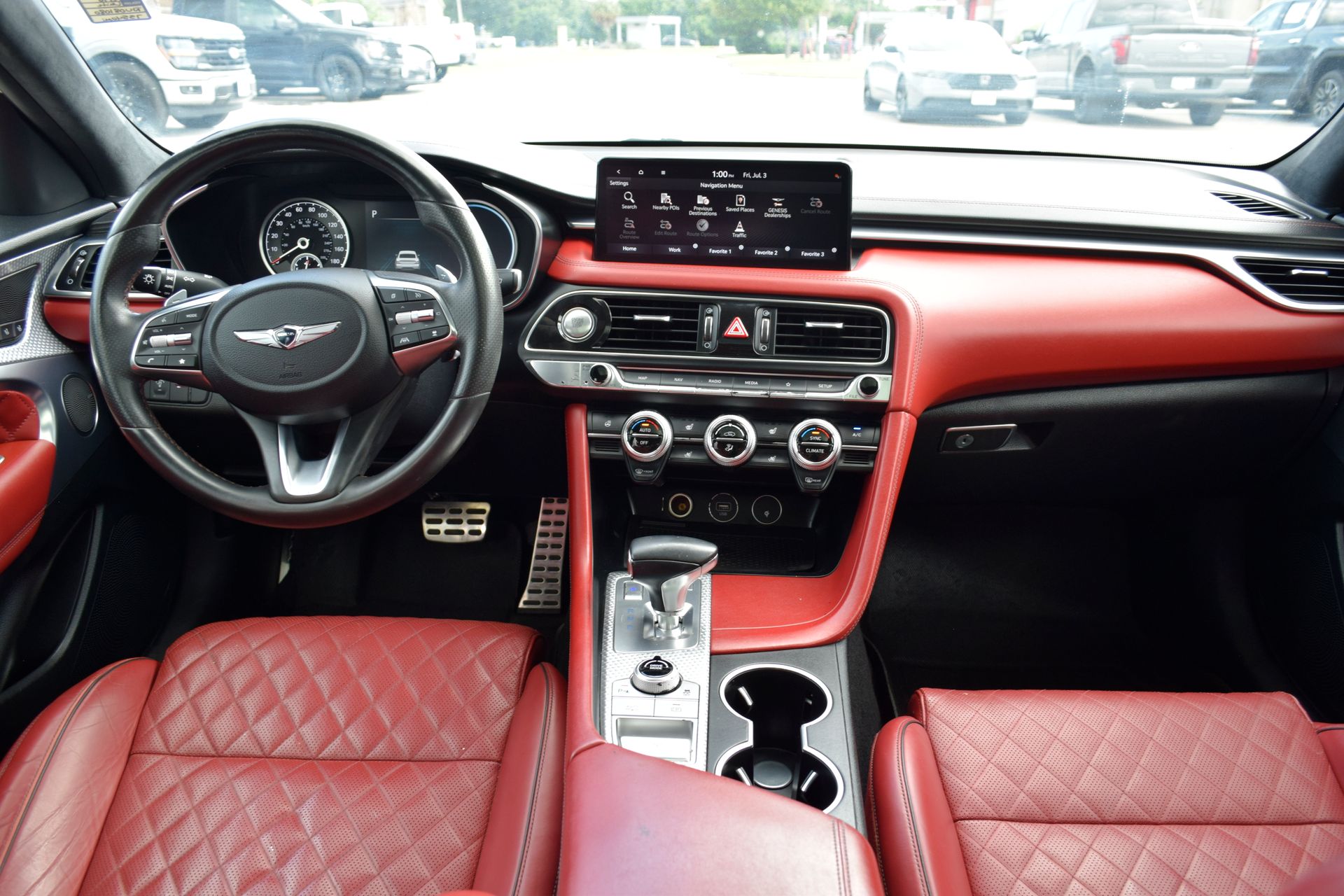 2022 Genesis G70 3.3T Launch Edition White at Central Houston Nissan