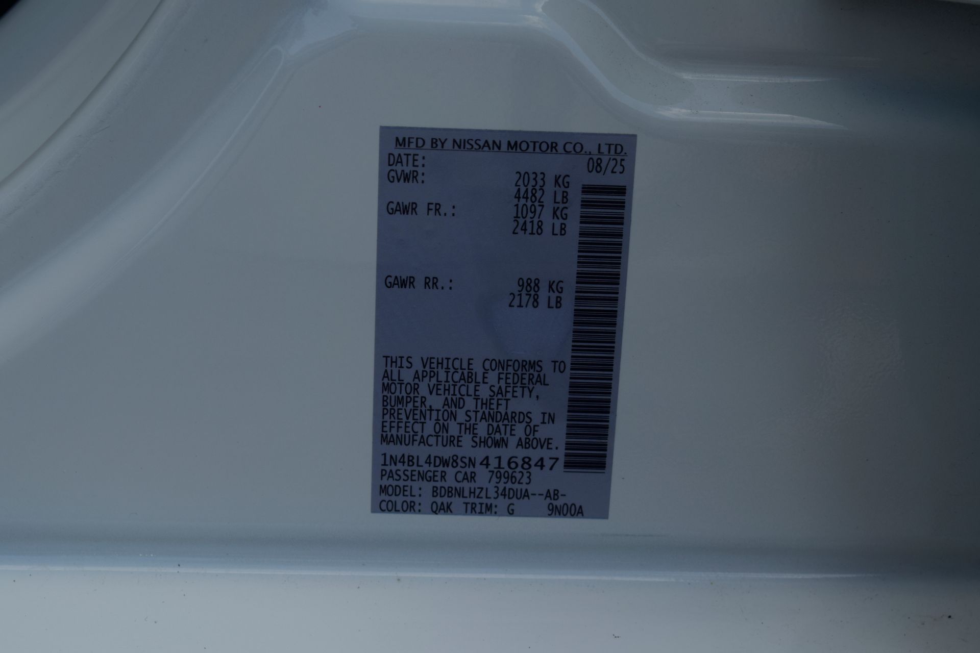 2025 Nissan Altima 2.5 SV White at Wharton Chevrolet GMC