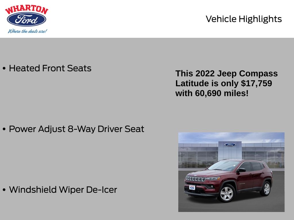 2022 Jeep Compass Latitude Red at AutoSavvy Houston Northwest