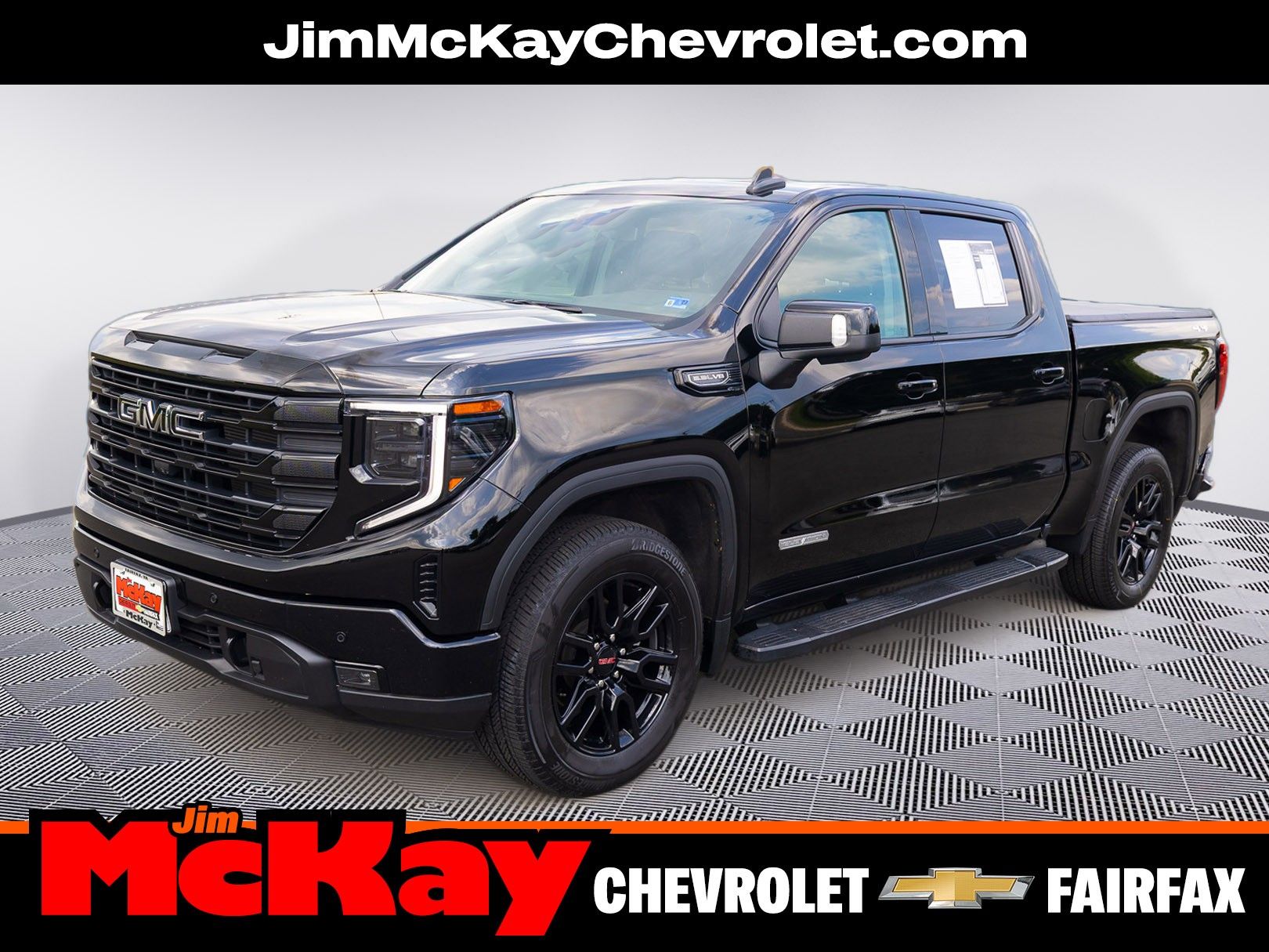 Onyx Black 2024 GMC Sierra 1500 Elevation Crew Cab 4WD Pickup Truck Four-Wheel Drive Automatic
