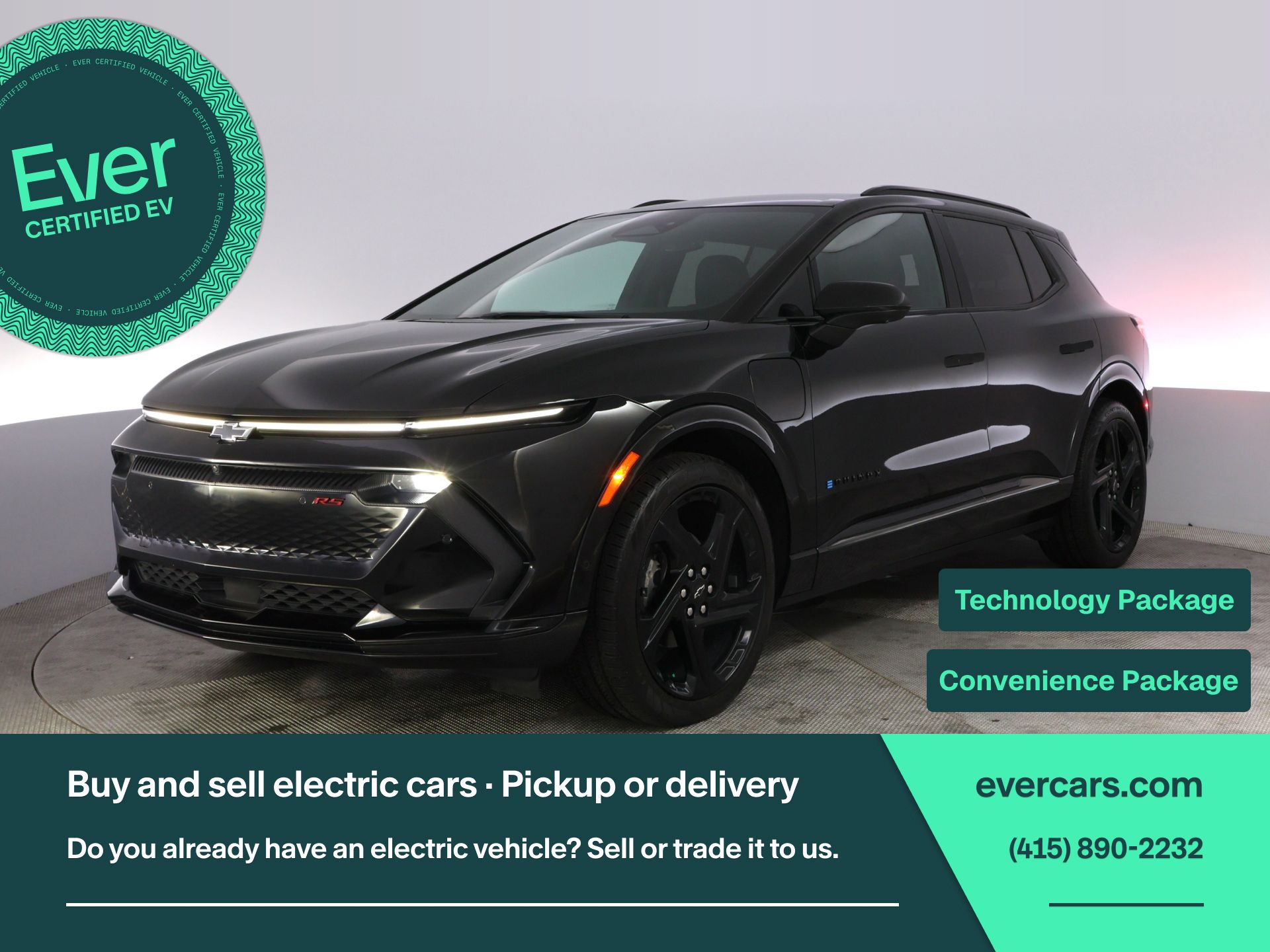 Black 2024 Chevrolet Equinox EV SUV / Crossover Front-Wheel Drive 1-Speed Automatic