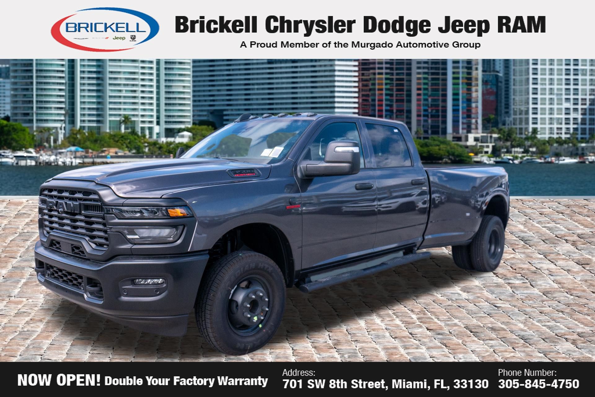 Gray (Granite Crystal Metallic Clearcoat) 2026 RAM 3500 Pickup Truck Four-Wheel Drive 8-Speed Automatic