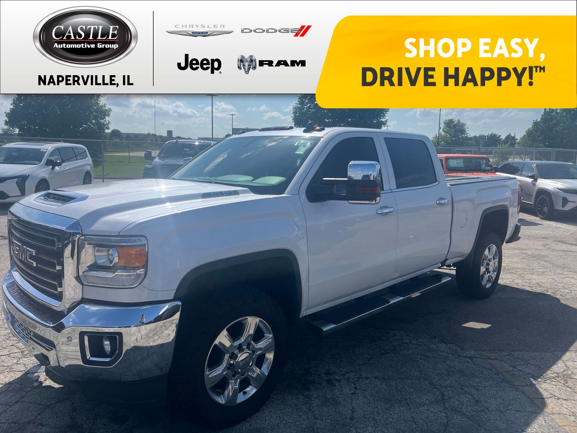 White Frost Tricoat 2019 GMC Sierra 2500HD Pickup Truck Four-Wheel Drive 6-Speed Automatic