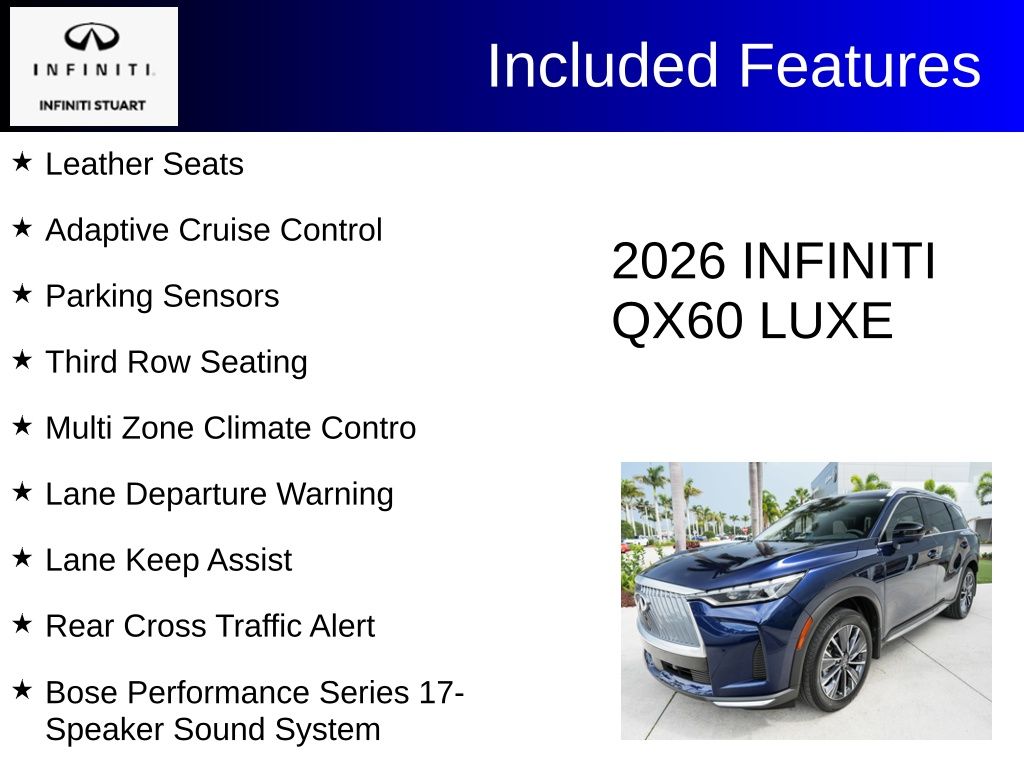 used 2026 INFINITI QX60 car, priced at $43,900