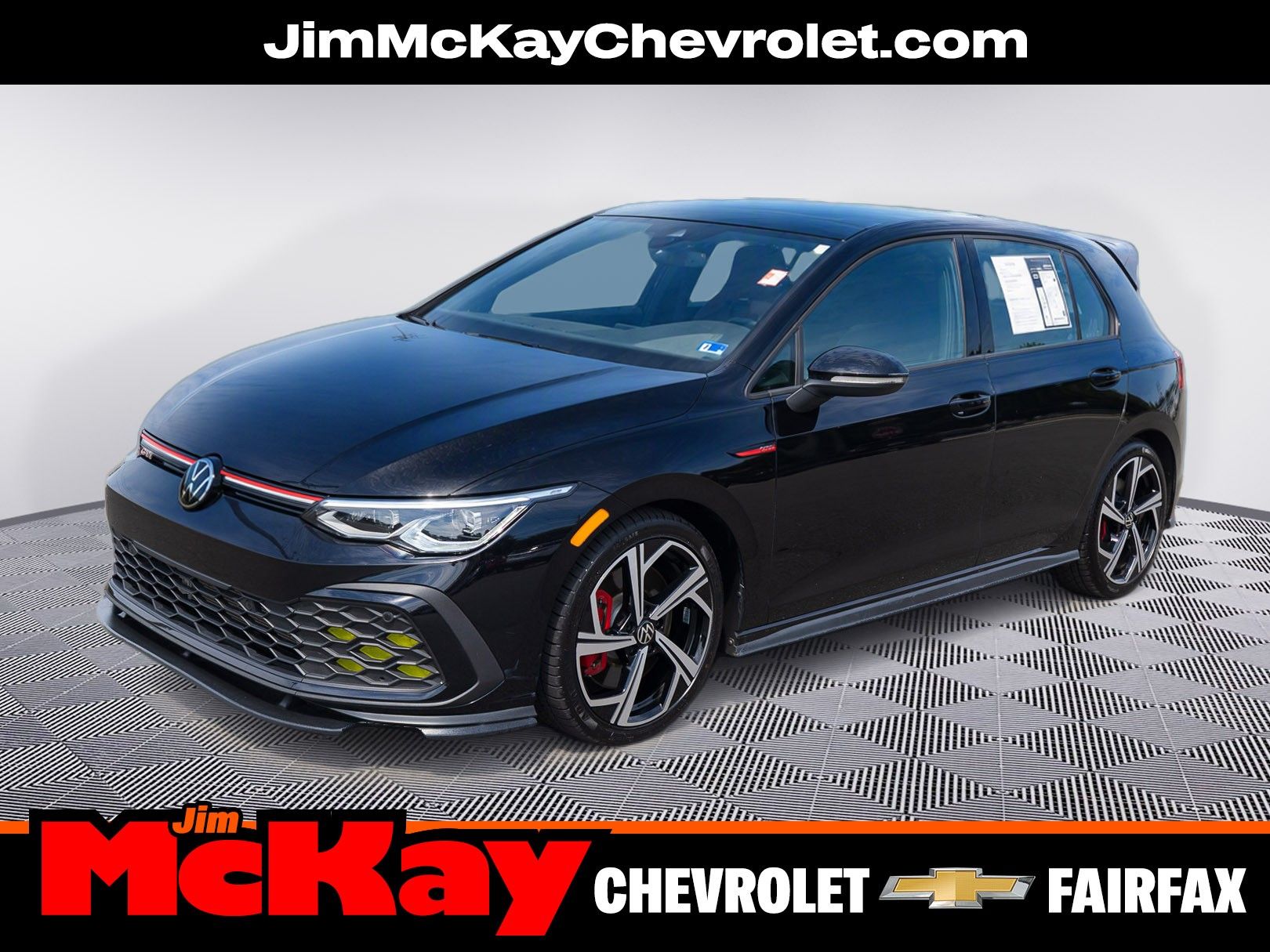 Deep Black Pearl 2024 Volkswagen Golf GTI Hatchback Front-Wheel Drive 7-Speed Dual Clutch