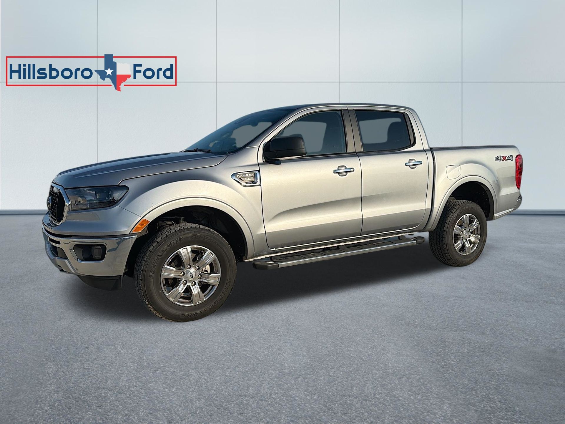 Iconic Silver Metallic 2023 Ford Ranger XLT SuperCrew 4WD Pickup Truck Four-Wheel Drive Automatic