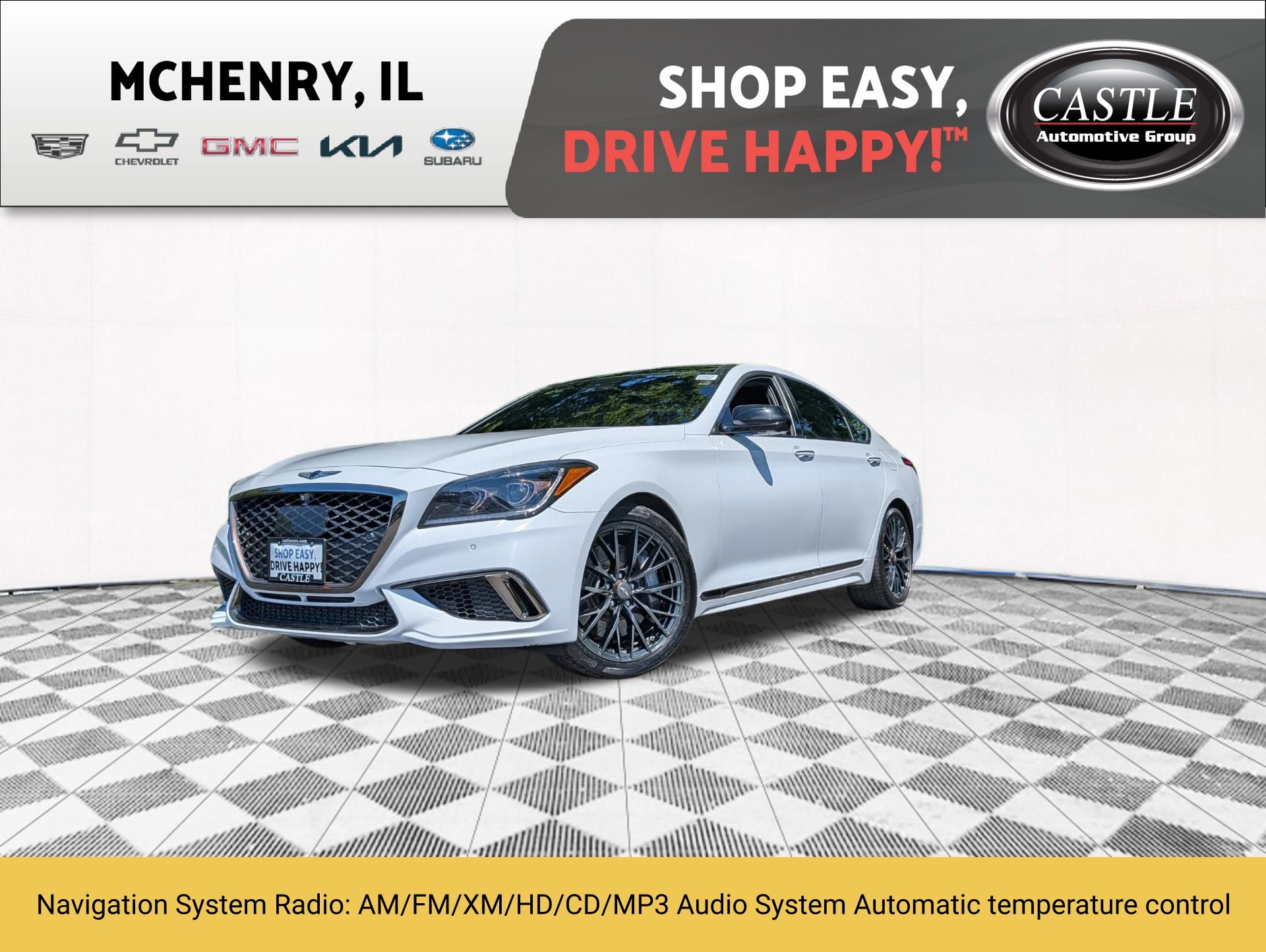 Casablanca White 2018 Genesis G80 Sedan Rear-Wheel Drive 8-Speed Automatic
