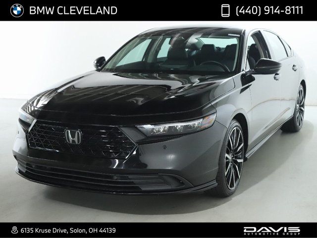 Crystal Black Pearl 2025 Honda Accord Hybrid Sedan Front-Wheel Drive Continuously Variable Transmission