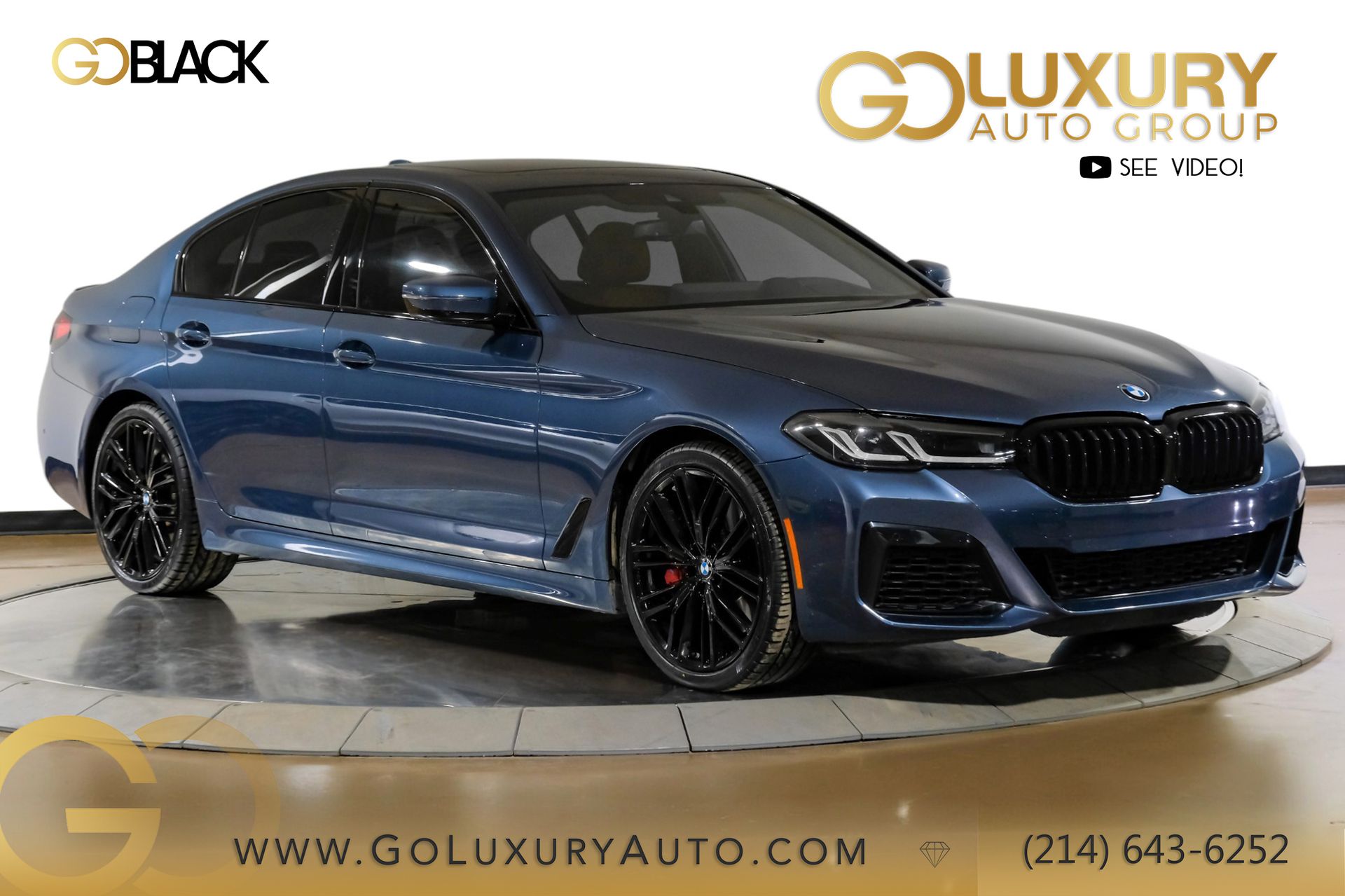 Arctic Race Blue Metallic 2023 BMW 5 Series Sedan Rear-Wheel Drive 8-Speed Automatic