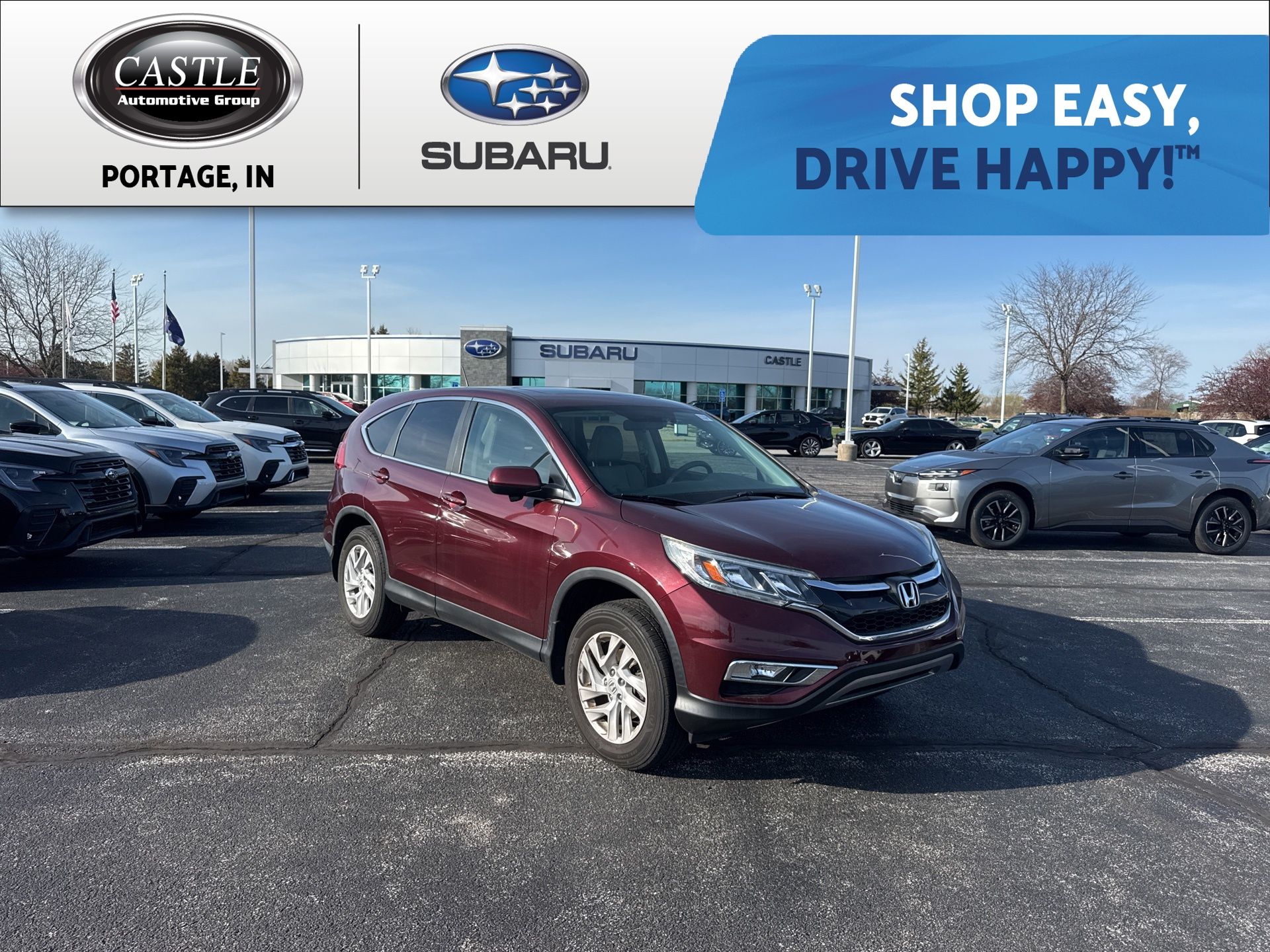 Red 2015 Honda CR-V EX AWD SUV / Crossover All-Wheel Drive Continuously Variable Transmission