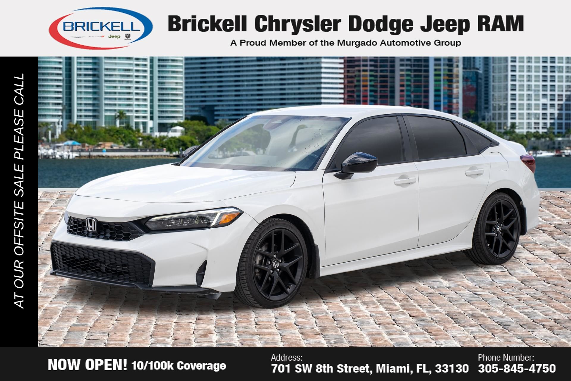 Platinum White Pearl 2025 Honda Civic Sport FWD Sedan Front-Wheel Drive Continuously Variable Transmission