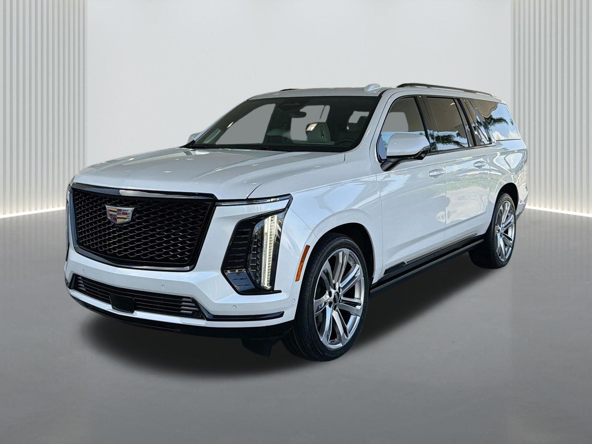 Crystal White Tricoat 2025 Cadillac Escalade ESV SUV / Crossover Four-Wheel Drive Automatic