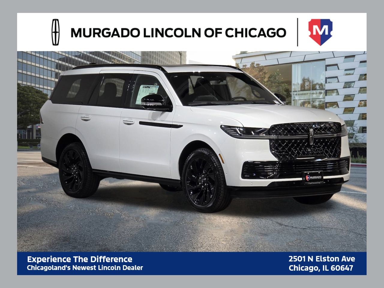 Pristine White Metallic Tri-Coat 2025 Lincoln Navigator SUV / Crossover Four-Wheel Drive Automatic