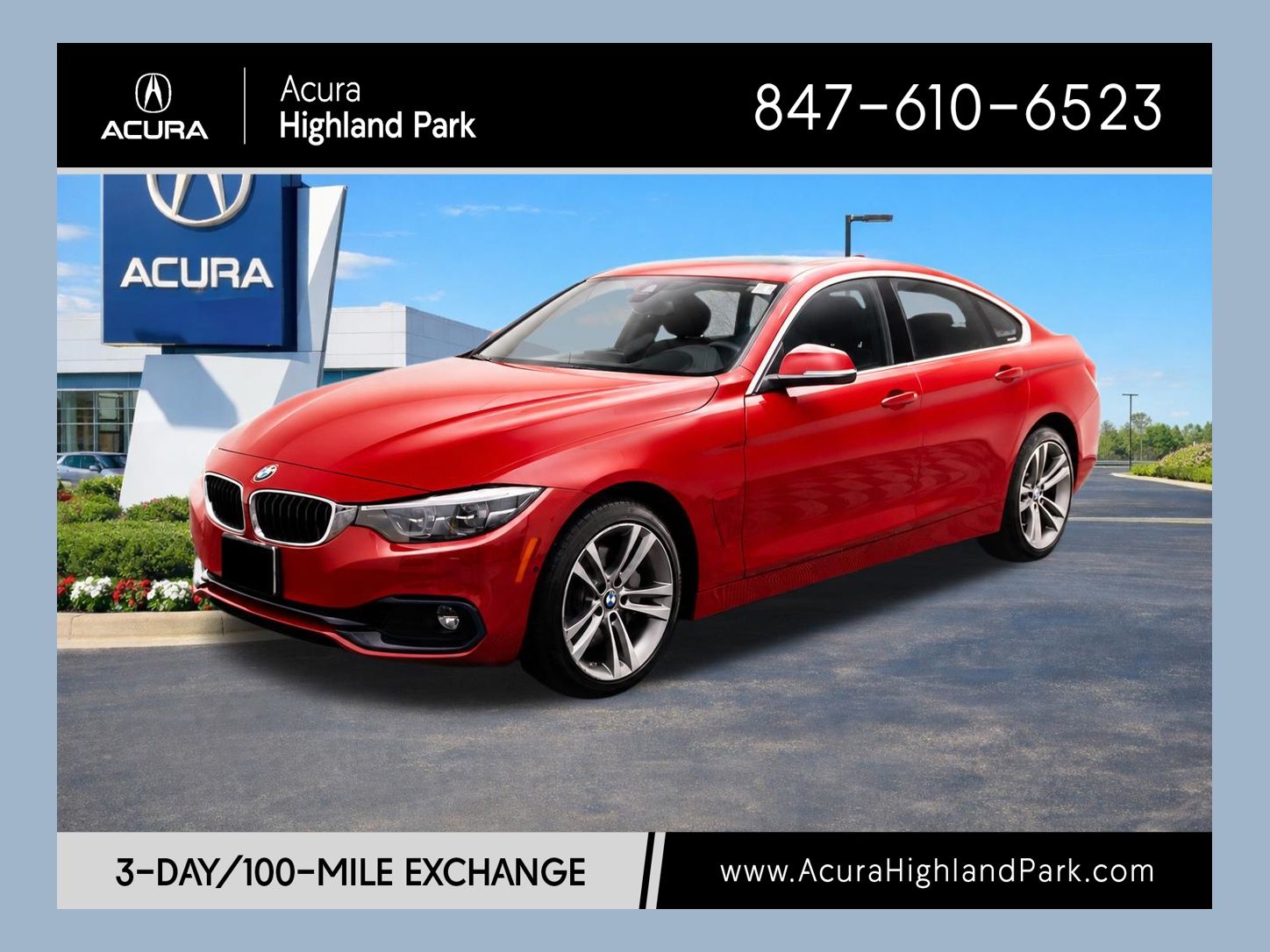 Melbourne Red Metallic 2019 BMW 4 Series Sedan All-Wheel Drive 8-Speed Automatic