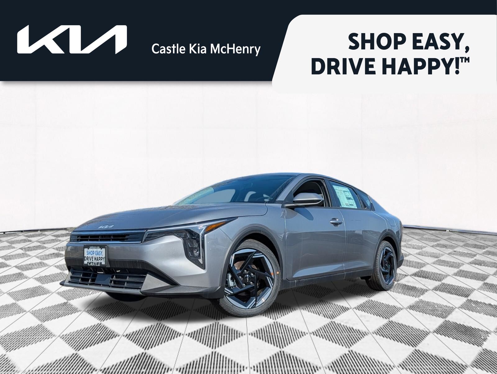 Steel Gray 2025 Kia K4 EX FWD Sedan Front-Wheel Drive Continuously Variable Transmission