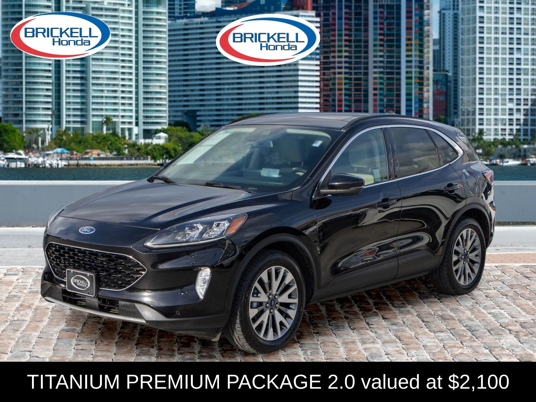 Black Metallic 2020 Ford Escape Titanium AWD SUV / Crossover All-Wheel Drive 8-Speed Automatic