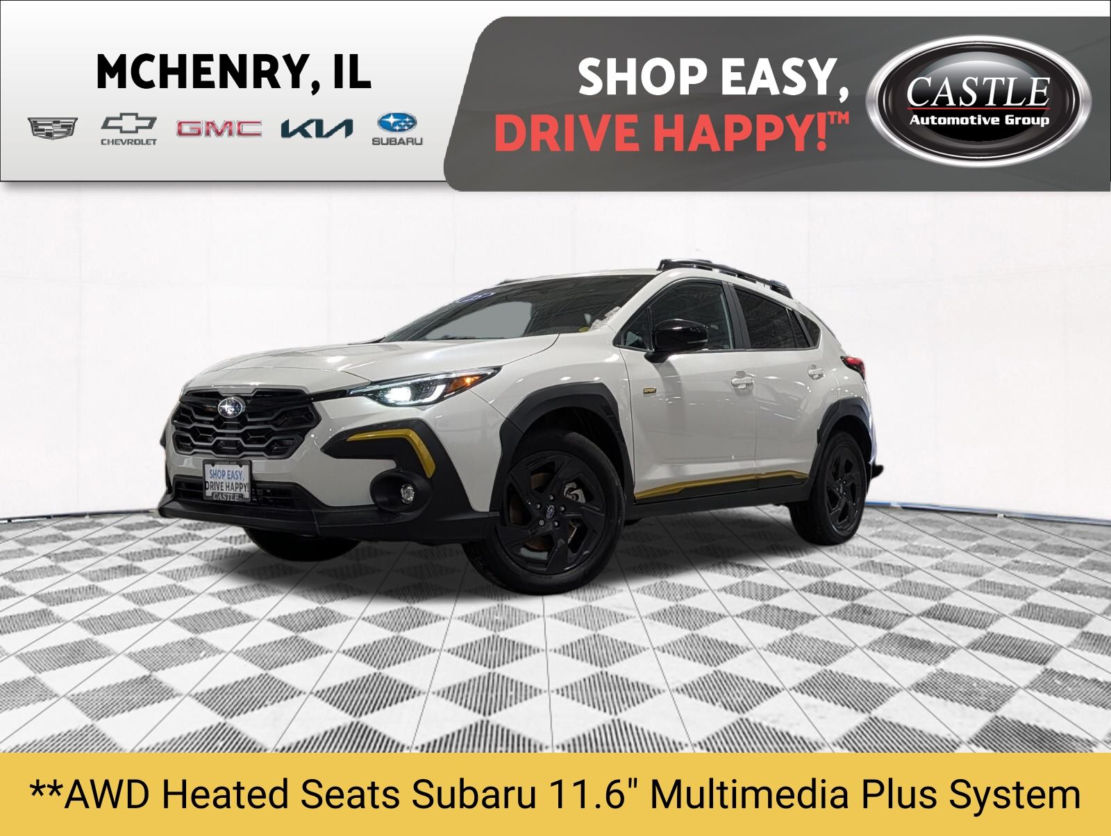Crystal White Pearl 2025 Subaru Crosstrek Sport AWD SUV / Crossover All-Wheel Drive Continuously Variable Transmission