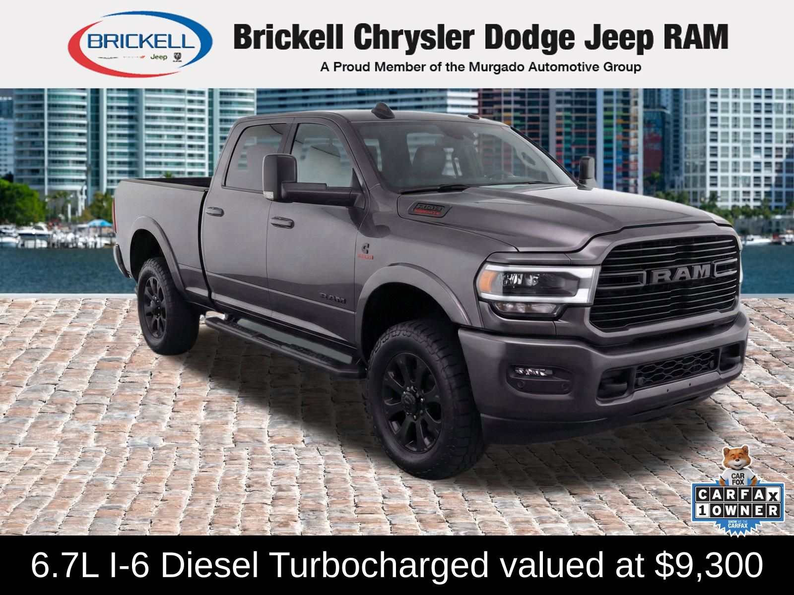 Gray (Granite Crystal Metallic Clearcoat) 2020 RAM 2500 Laramie Crew Cab 4WD Pickup Truck Four-Wheel Drive 6-Speed Automatic