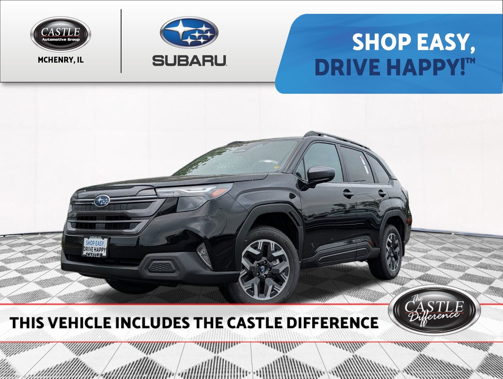 Crystal Black Silica 2026 Subaru Forester SUV / Crossover All-Wheel Drive Continuously Variable Transmission