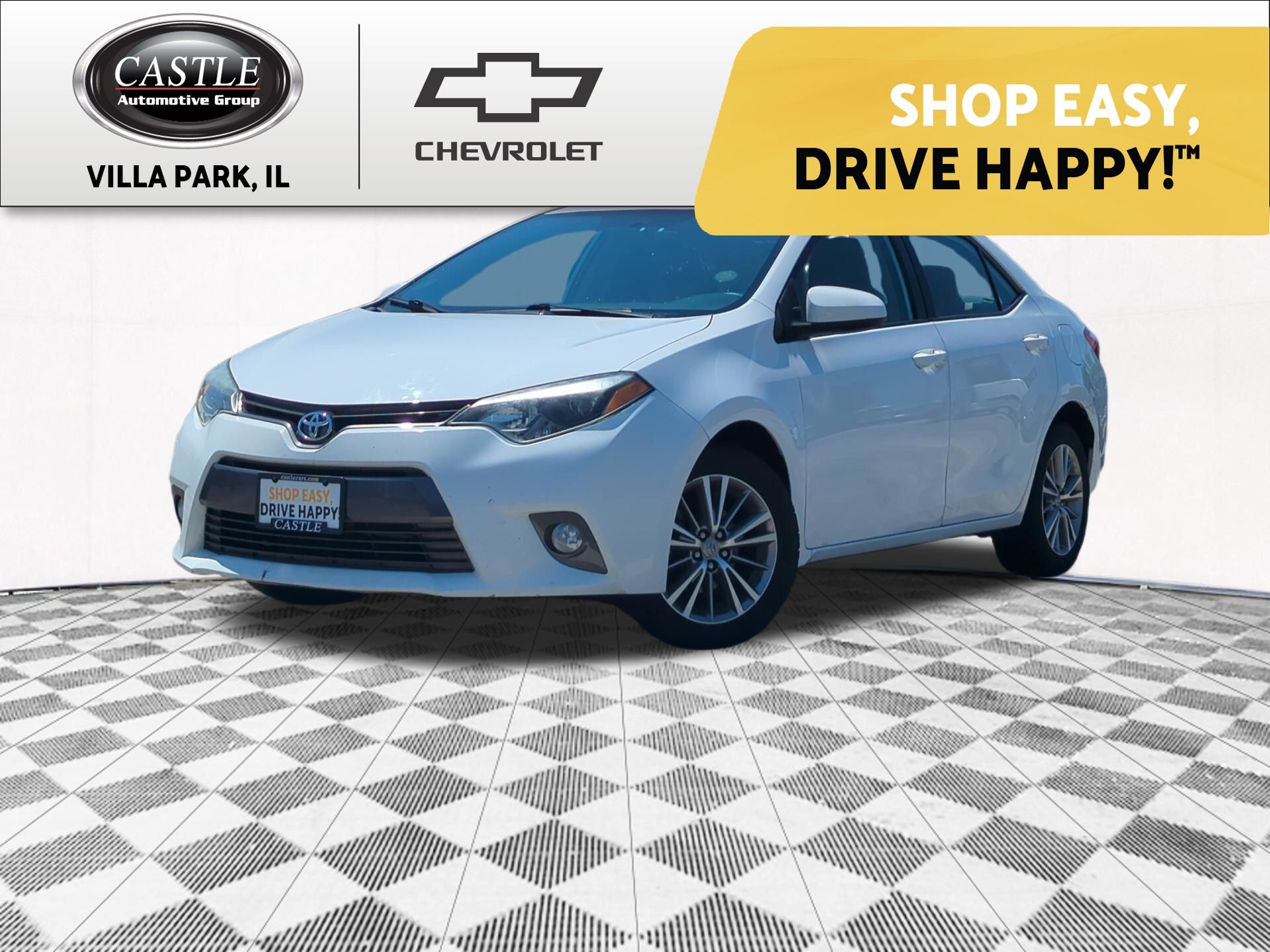 Super White 2015 Toyota Corolla Sedan Front-Wheel Drive Continuously Variable Transmission
