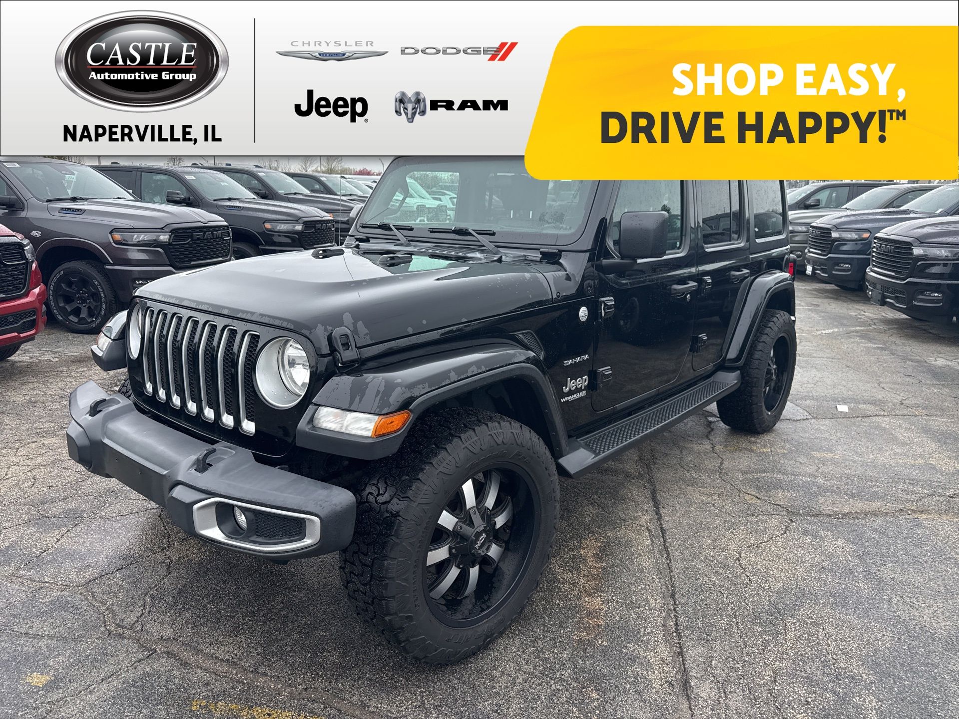 Black Clearcoat 2018 Jeep Wrangler Unlimited Sahara 4WD SUV / Crossover Four-Wheel Drive 8-Speed Automatic