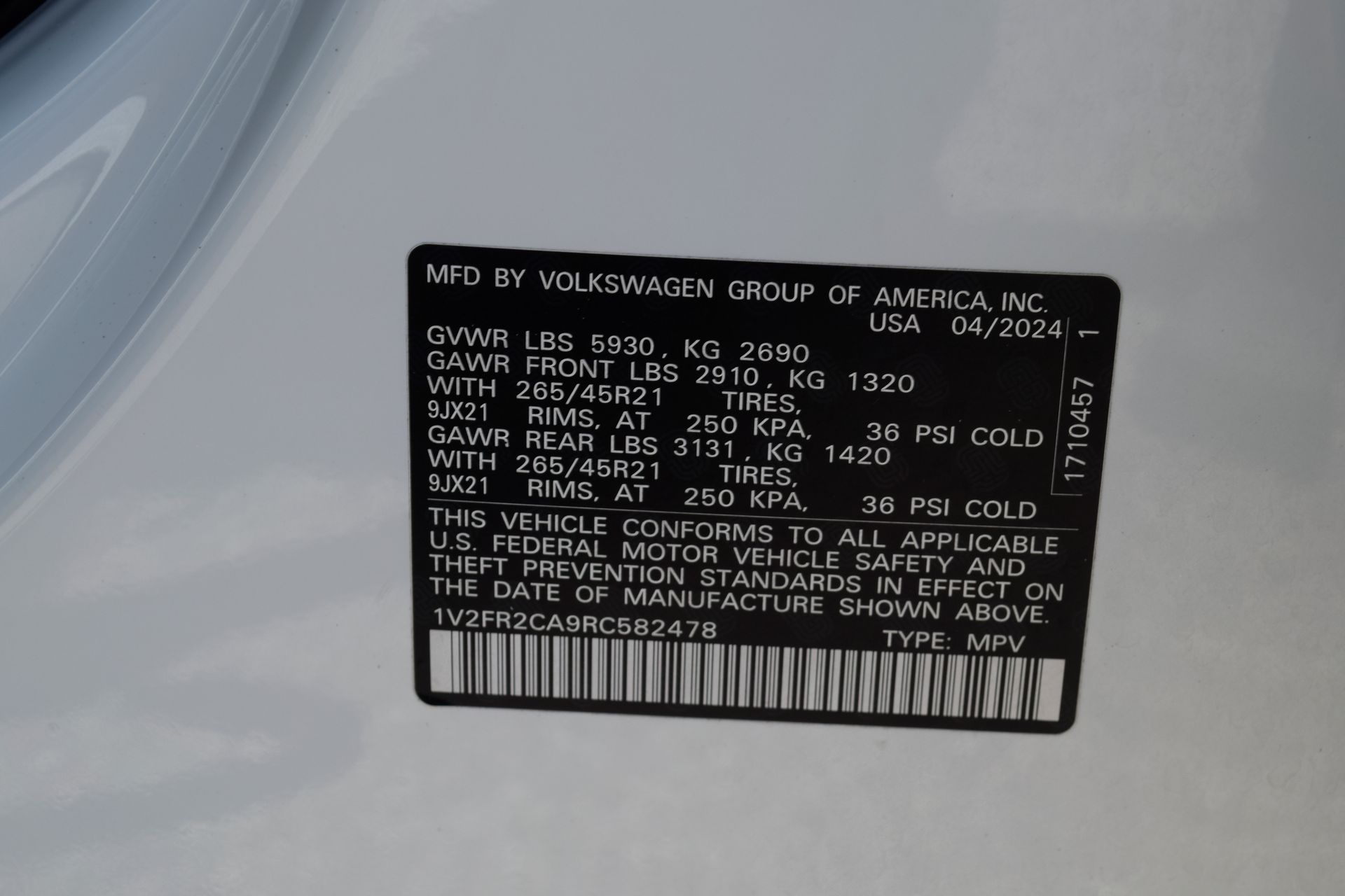 2024 Volkswagen Atlas 2.0T SEL Premium R-Line White at Don McGill Toyota