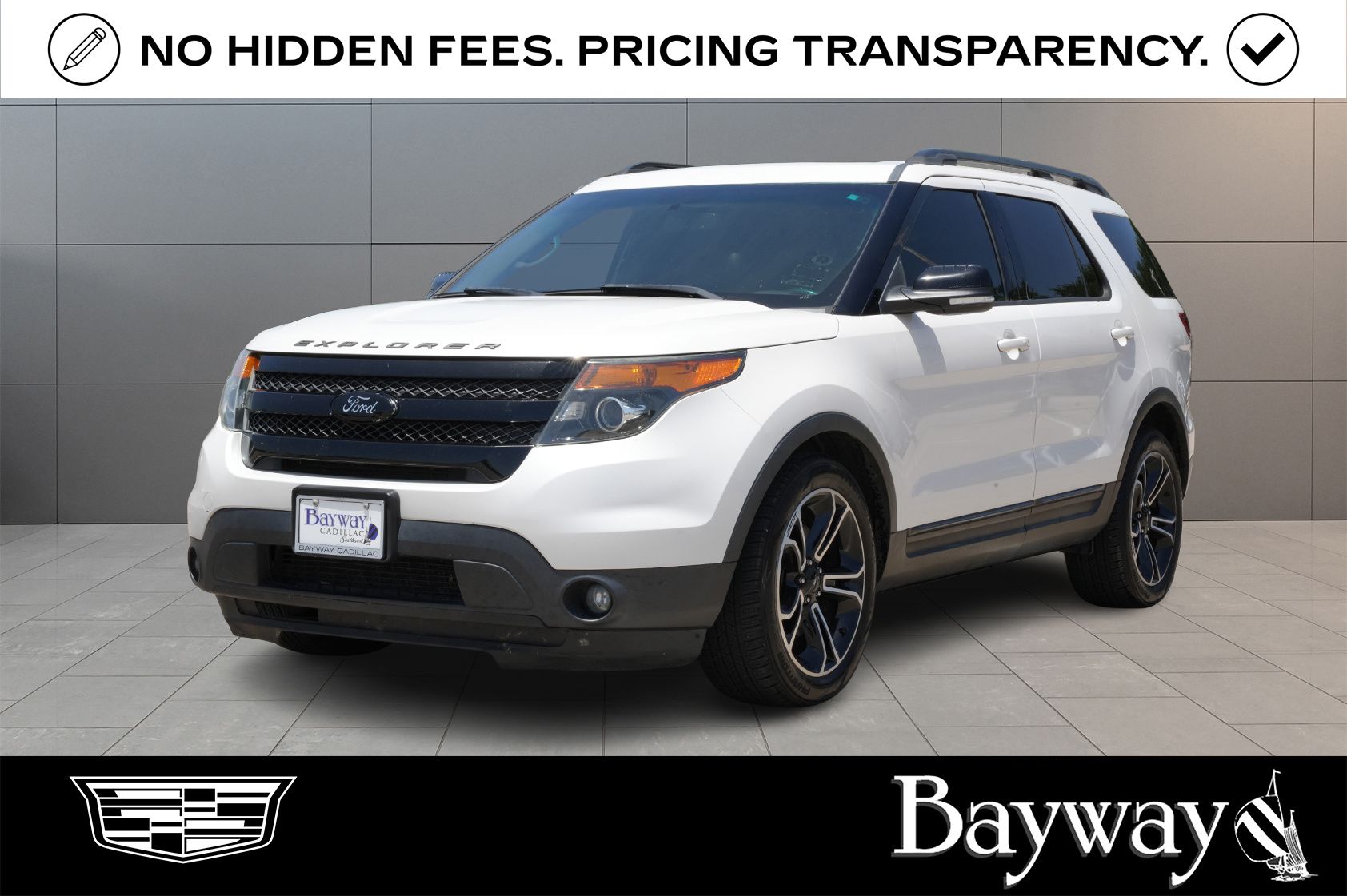 2015 Ford Explorer Sport White at DeMontrond Gulf Freeway
