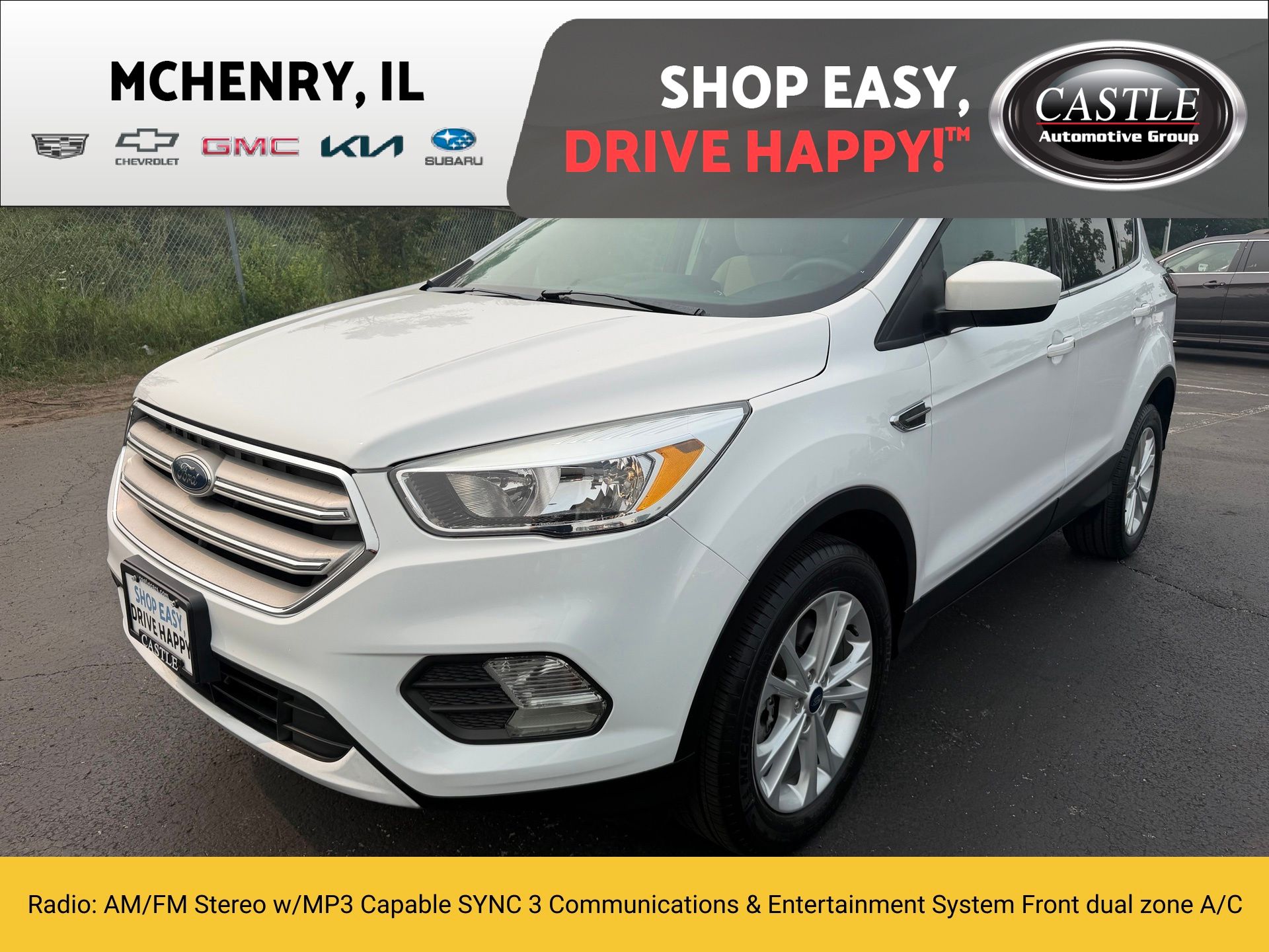 Oxford White 2019 Ford Escape SUV / Crossover All-Wheel Drive 6-Speed Automatic