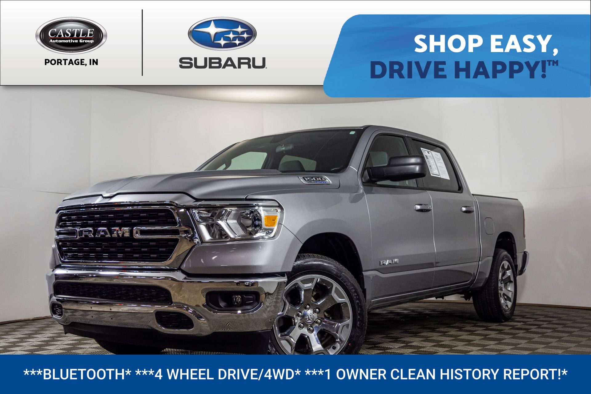 Billet Silver Metallic Clearcoat 2022 RAM 1500 Pickup Truck Four-Wheel Drive 8-Speed Automatic