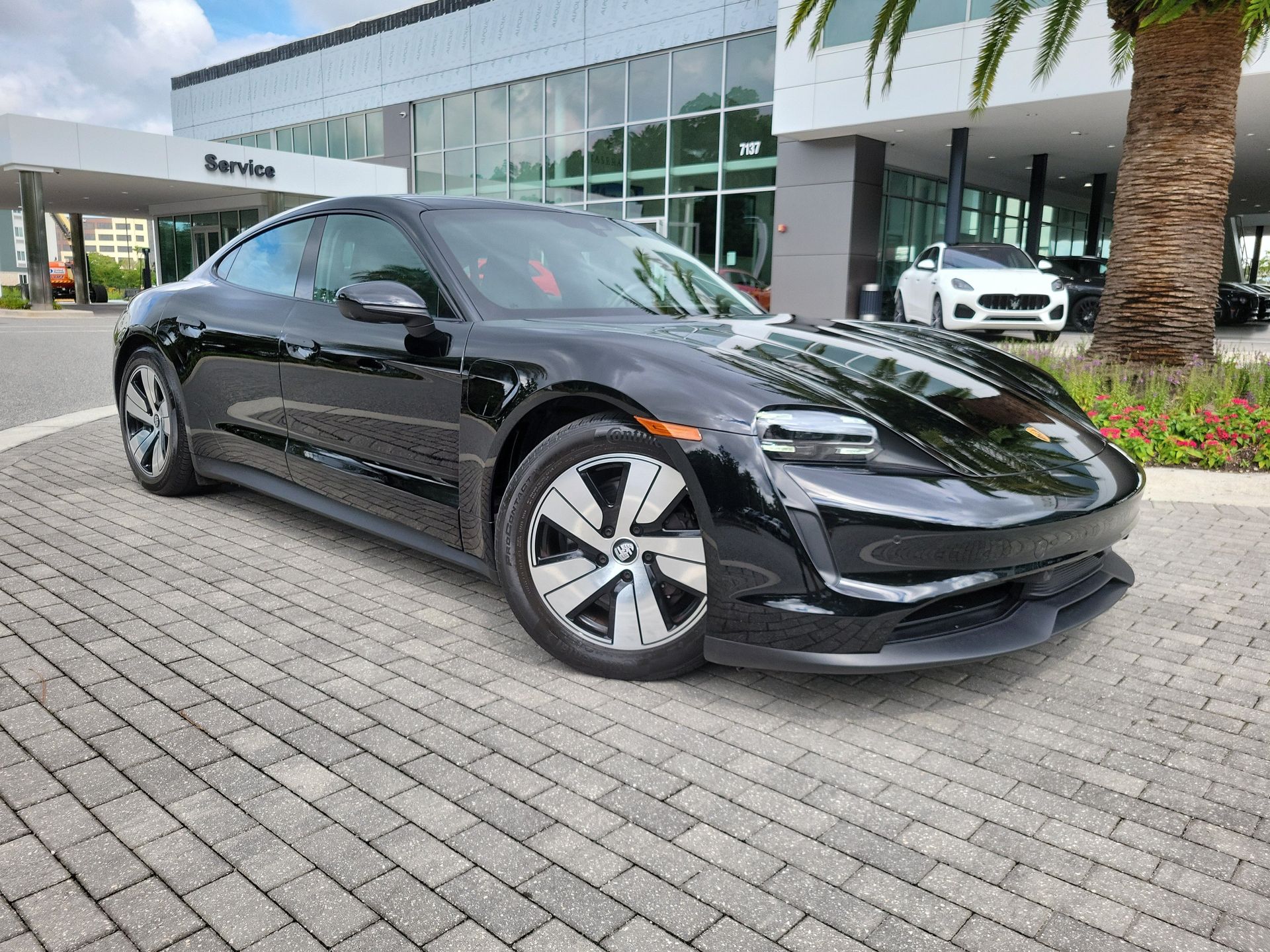 Black 2024 Porsche Taycan Sedan Rear-Wheel Drive 2-Speed Automatic