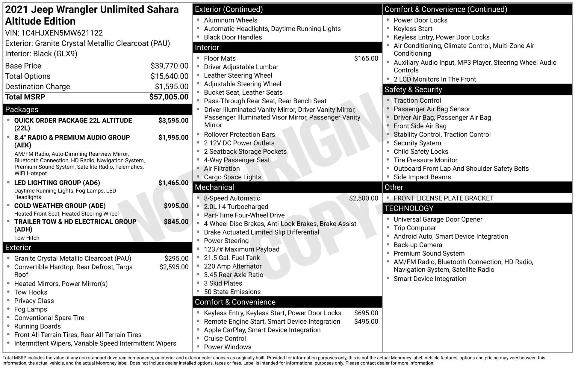 2021 JEEP WRANGLER - Image 3