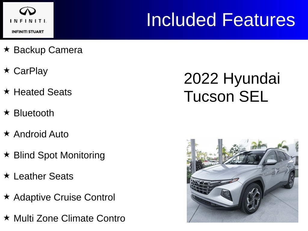 used 2022 Hyundai Tucson car, priced at $19,800