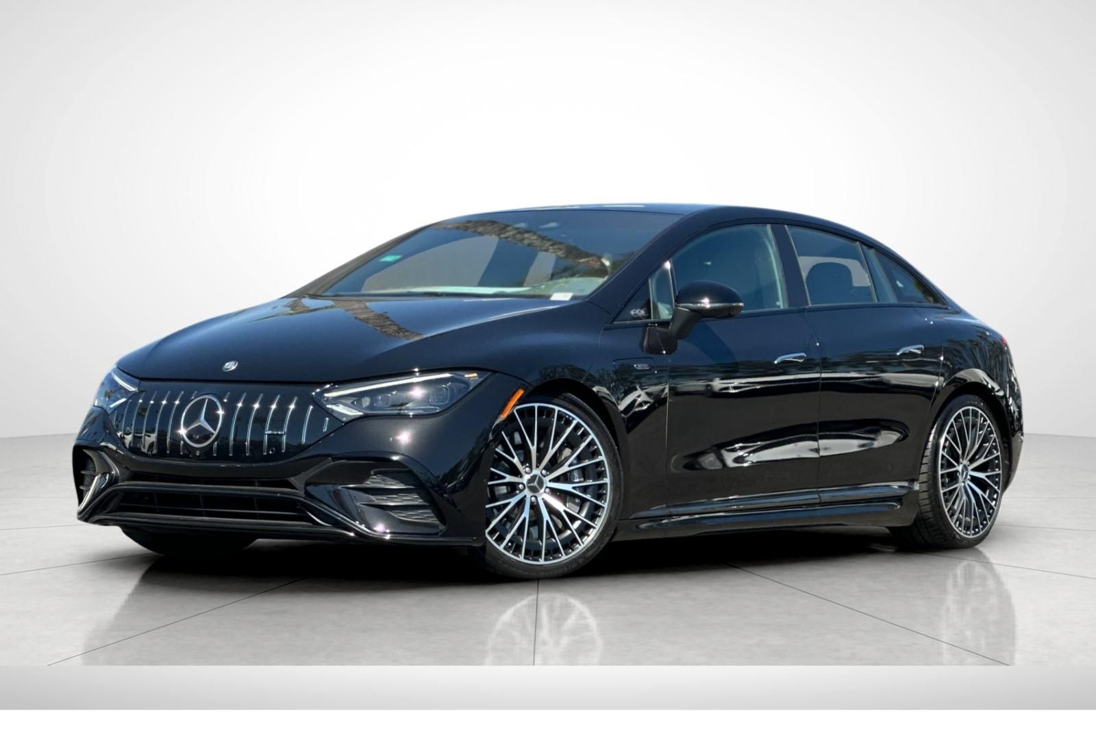 Obsidian Black Metallic 2025 Mercedes-Benz EQE AMG 4MATIC Sedan All-Wheel Drive 1-Speed Automatic