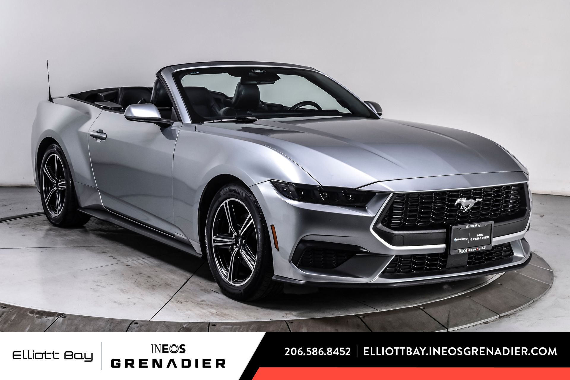 Iconic Silver Metallic 2025 Ford Mustang EcoBoost Premium Convertible RWD Convertible Rear-Wheel Drive Automatic