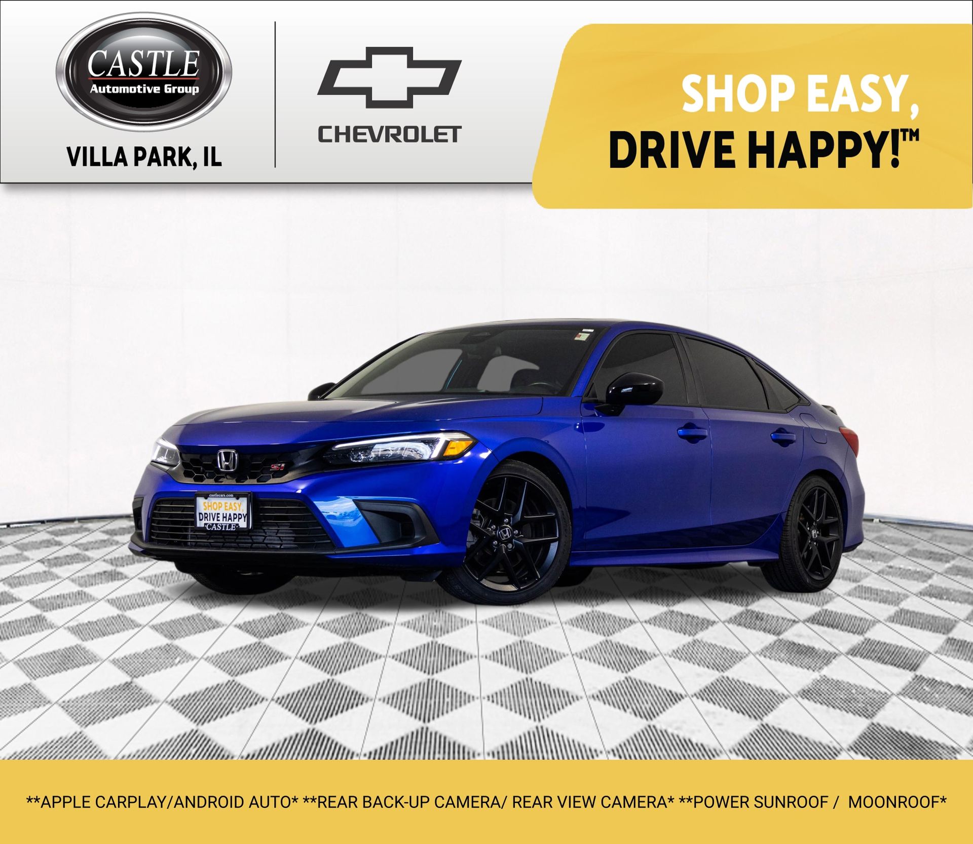 Blue 2024 Honda Civic Sedan Front-Wheel Drive 6-Speed Manual