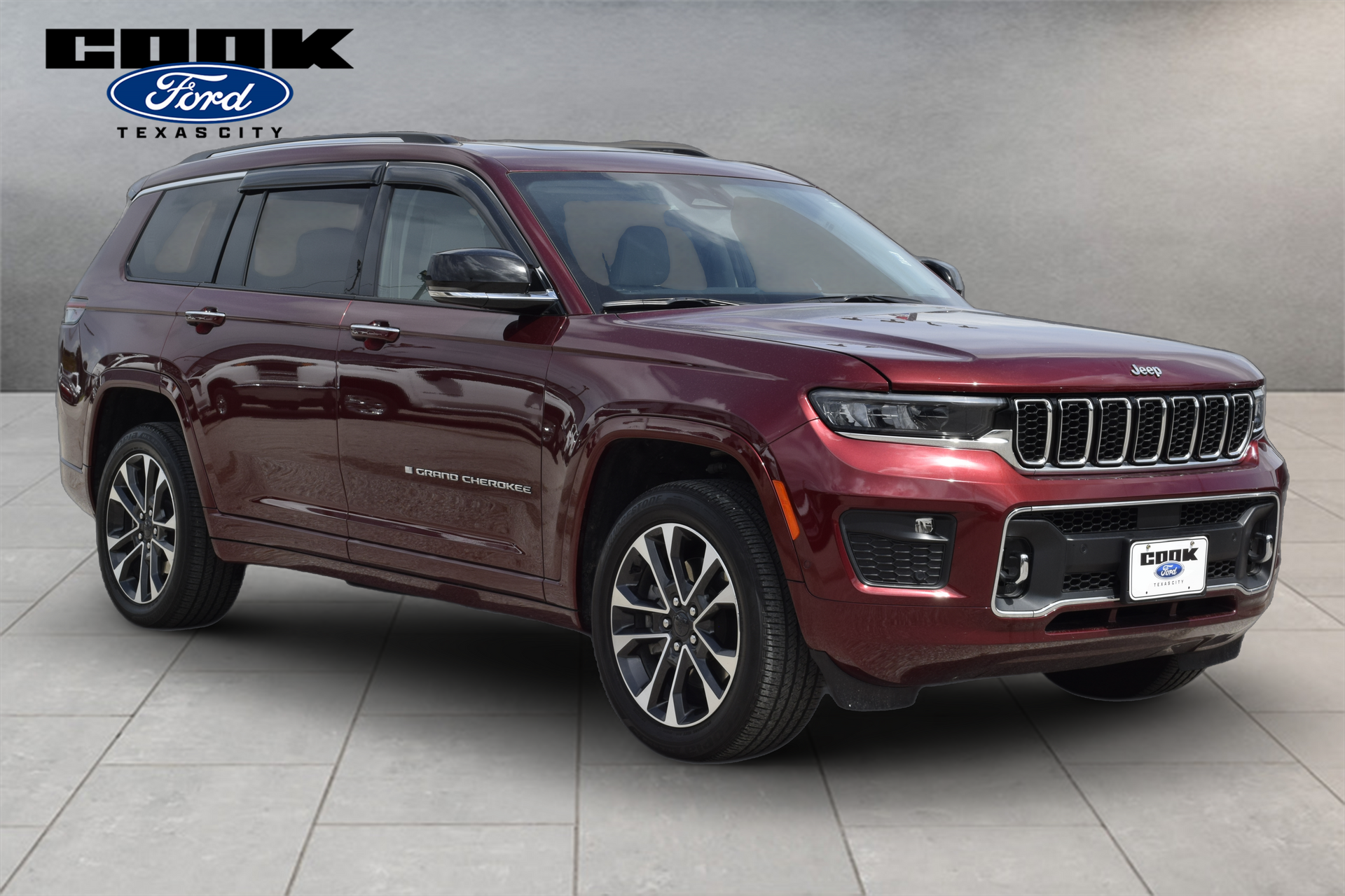 2021 Jeep Grand Cherokee L Overland Red at Bayshore Chrysler Jeep Dodge Ram