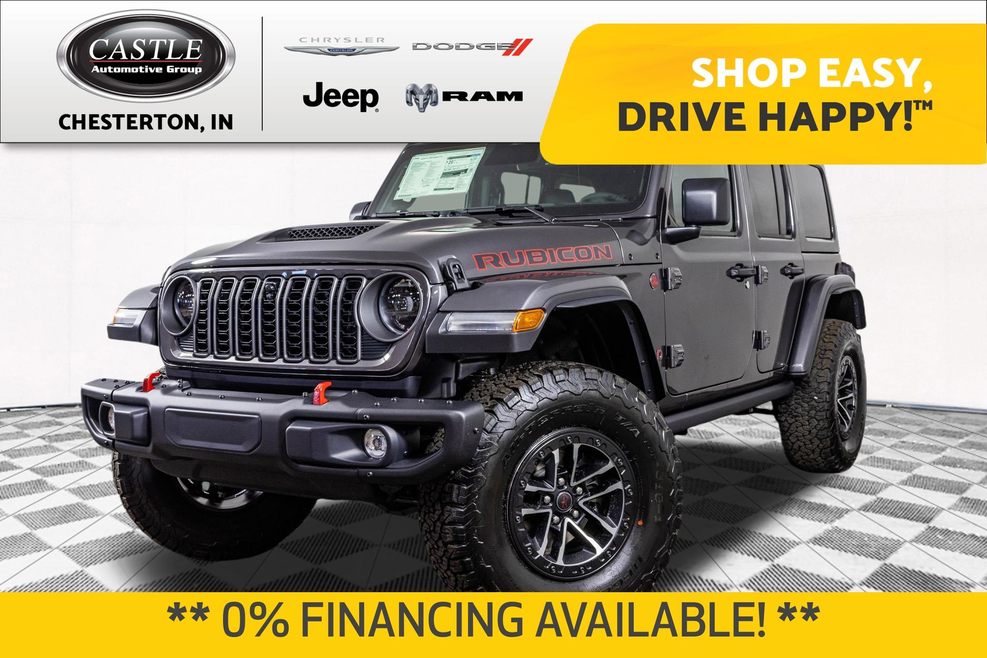 Gray (Granite Crystal Metallic Clearcoat) 2026 Jeep Wrangler SUV / Crossover Four-Wheel Drive 8-Speed Automatic