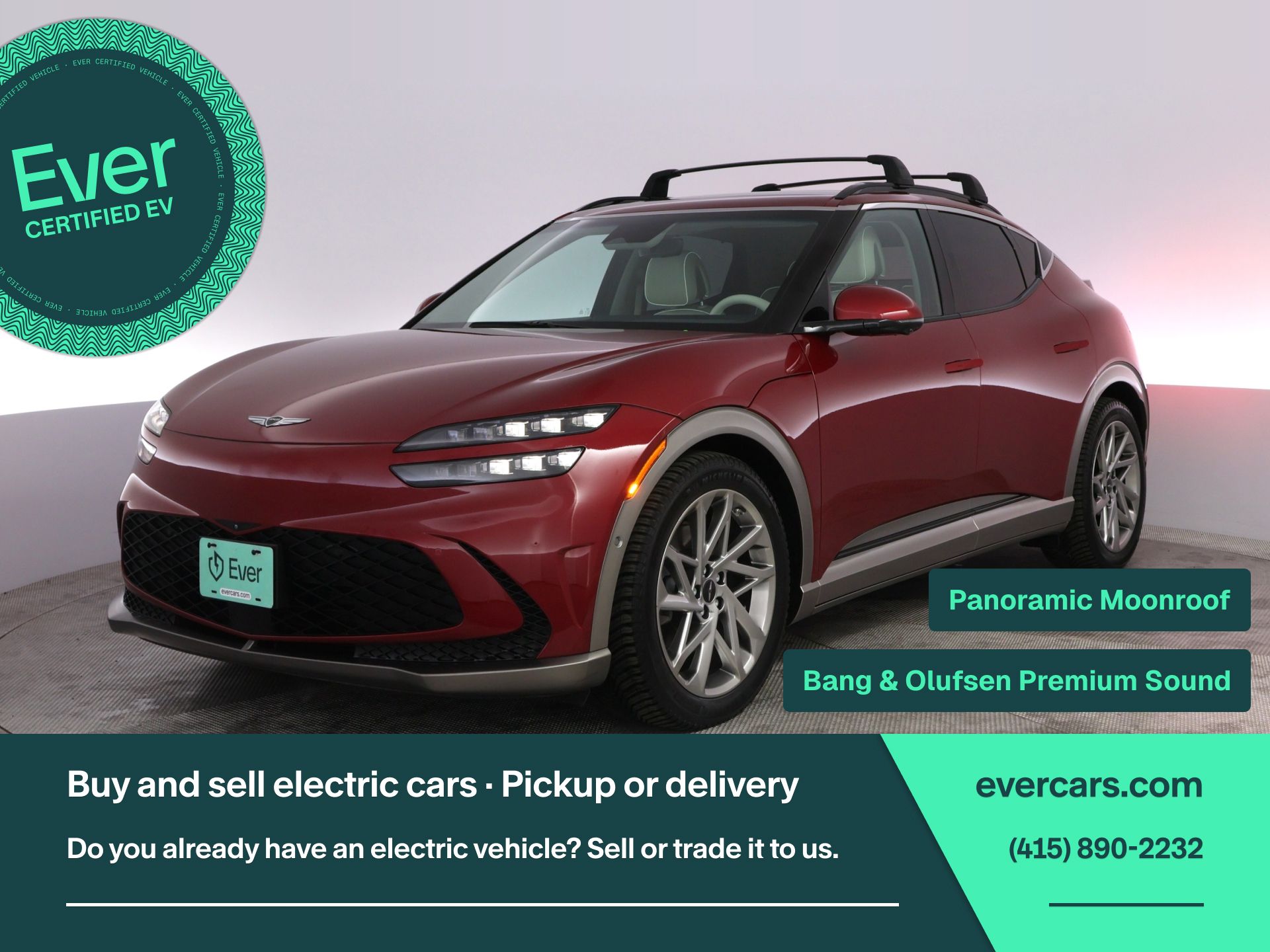 Mauna Red 2023 Genesis GV60 Advanced AWD SUV / Crossover All-Wheel Drive 1-Speed Automatic