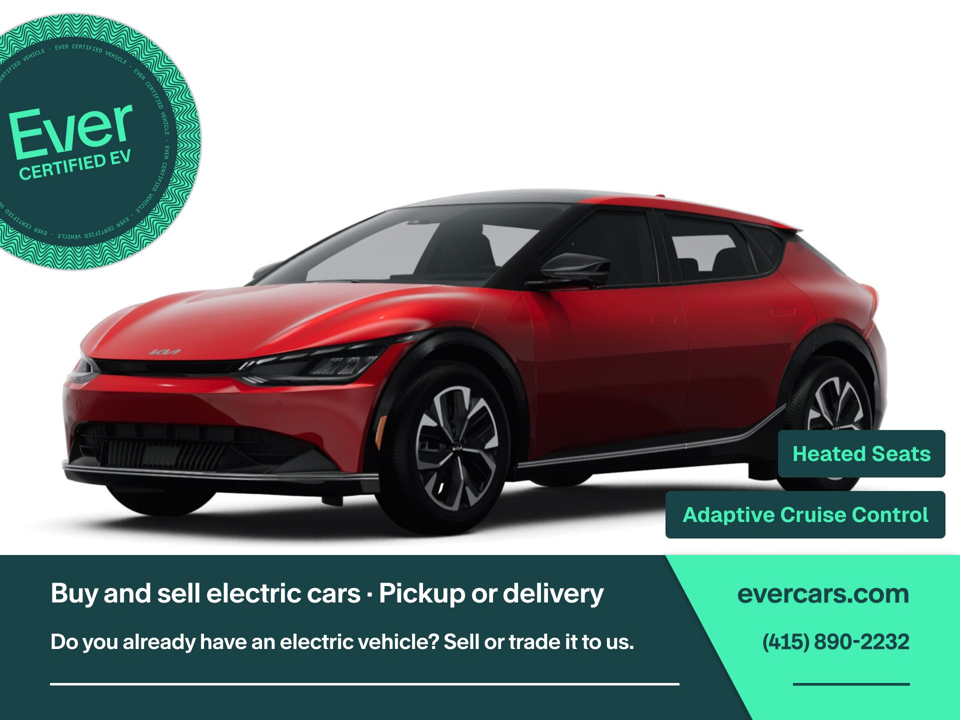 Runway Red 2024 Kia EV6 SUV / Crossover Rear-Wheel Drive 1-Speed Automatic